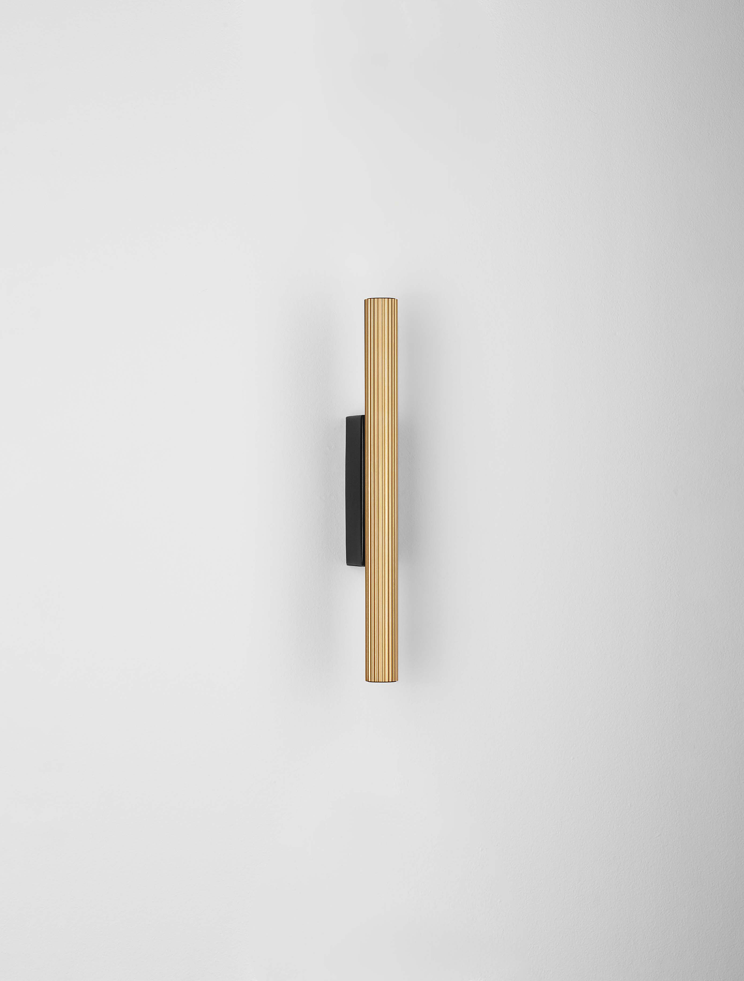 Wandleuchte Paron Aluminium Schwarz / Gold