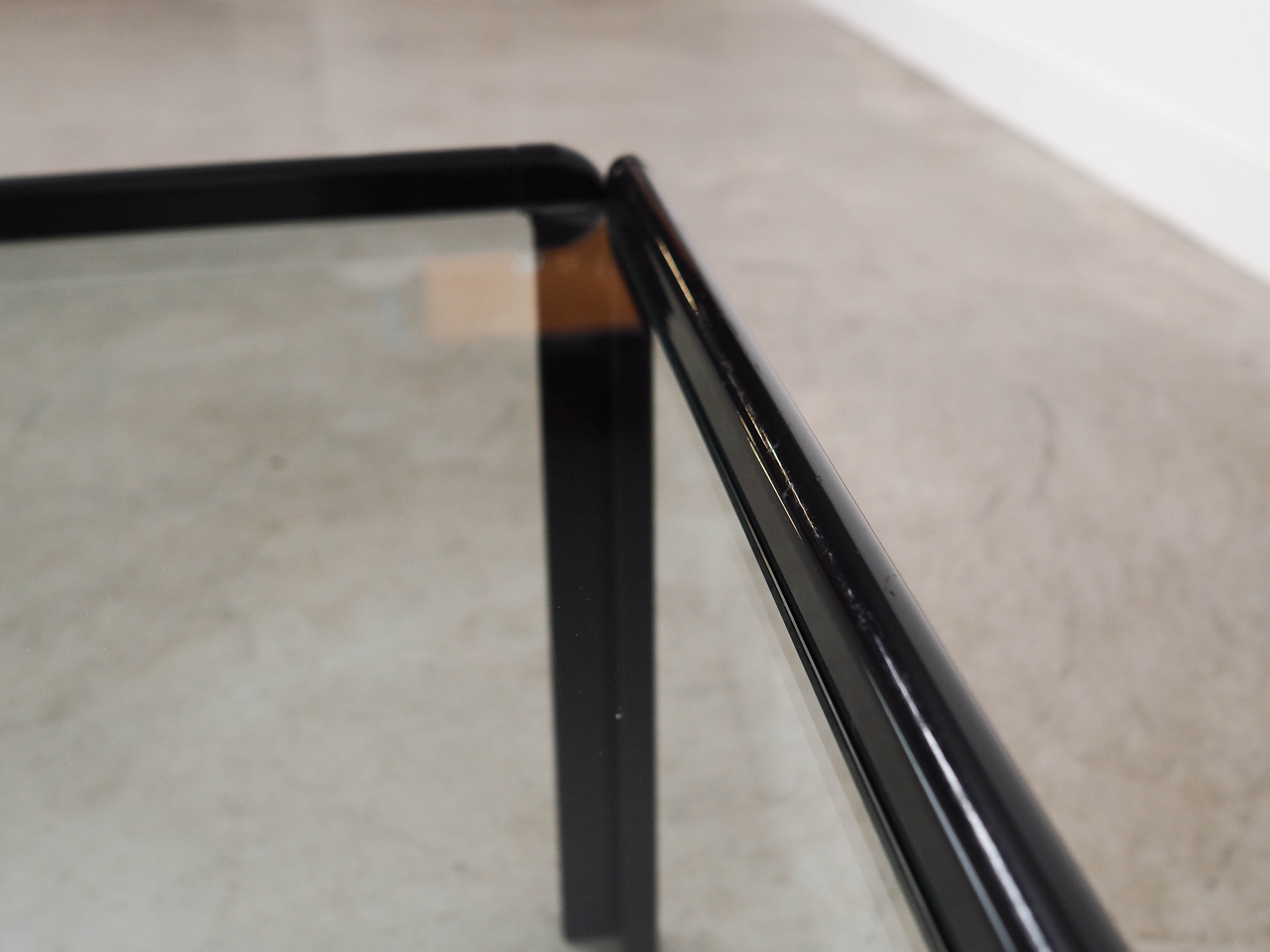 Square glass coffee table 1970s