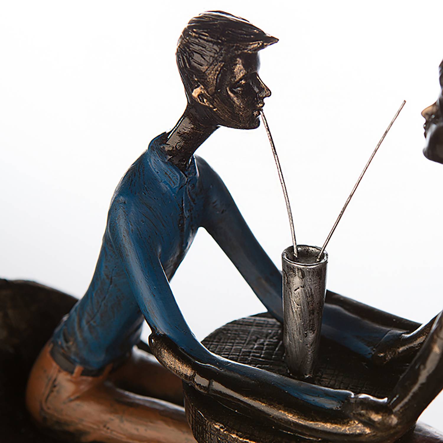 Skulptur Table for Two Kunstharz Bronze