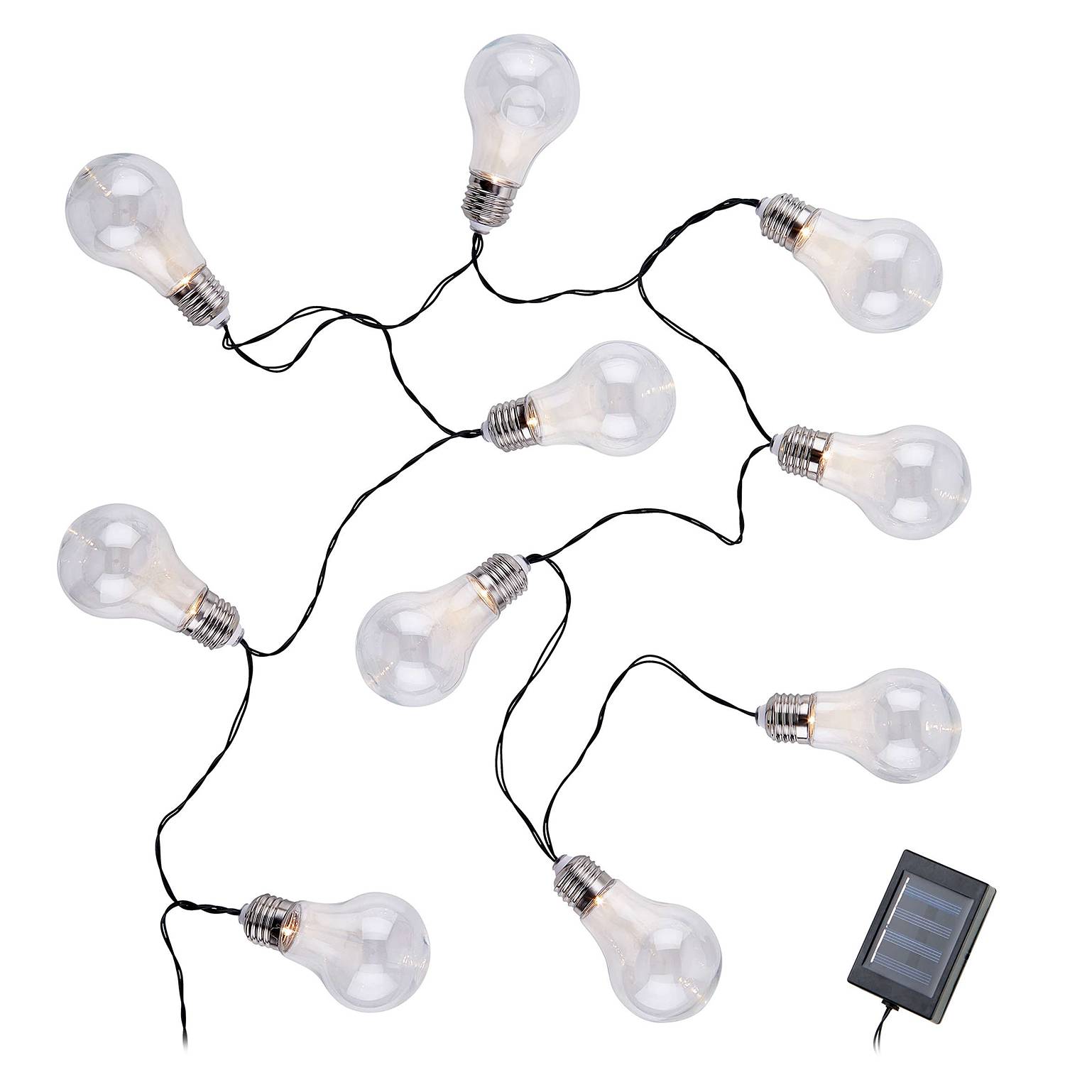 Lichterkette SUNLIGHT Solar ABS 10-flammig Durchscheinend