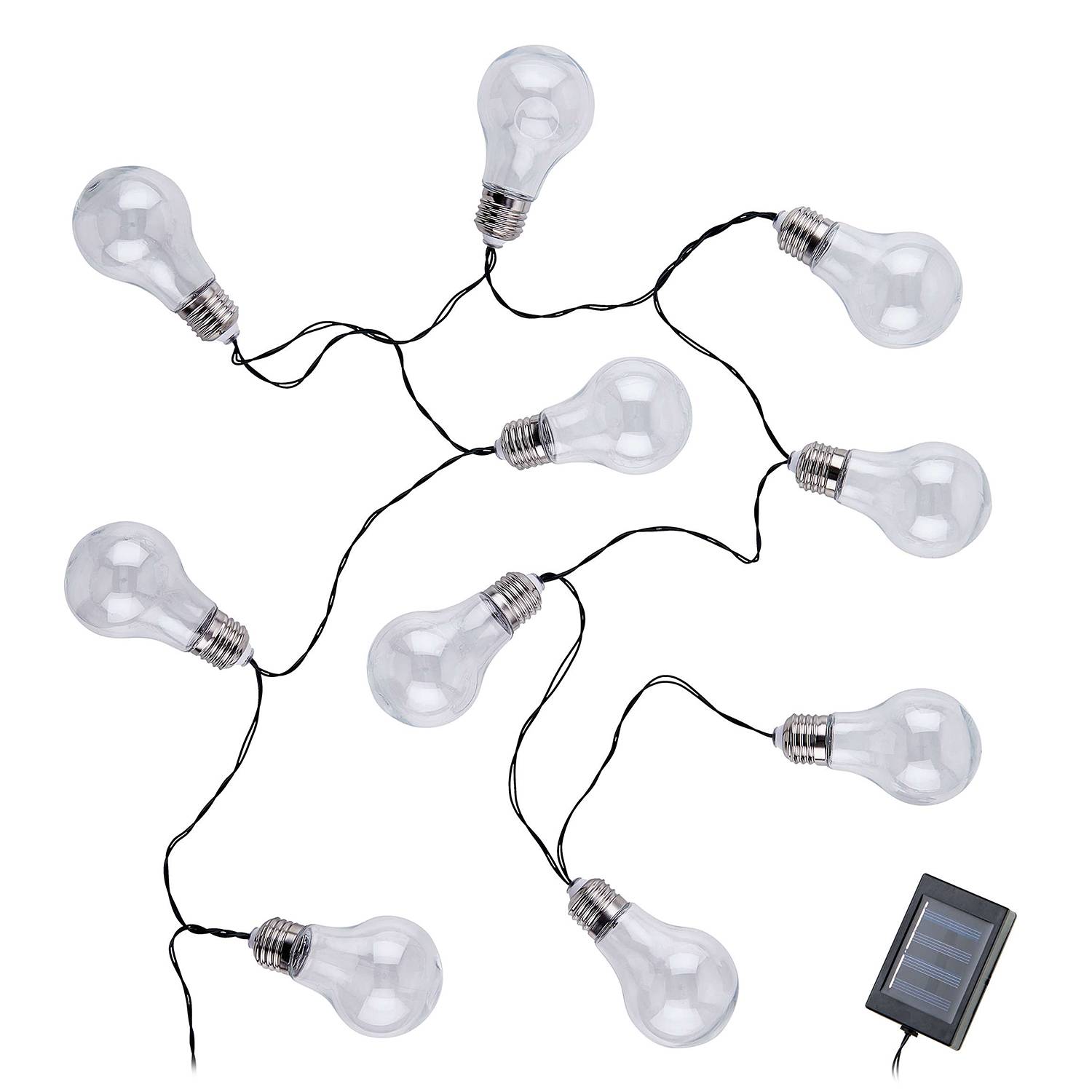 Lichterkette SUNLIGHT Solar ABS 10-flammig Durchscheinend