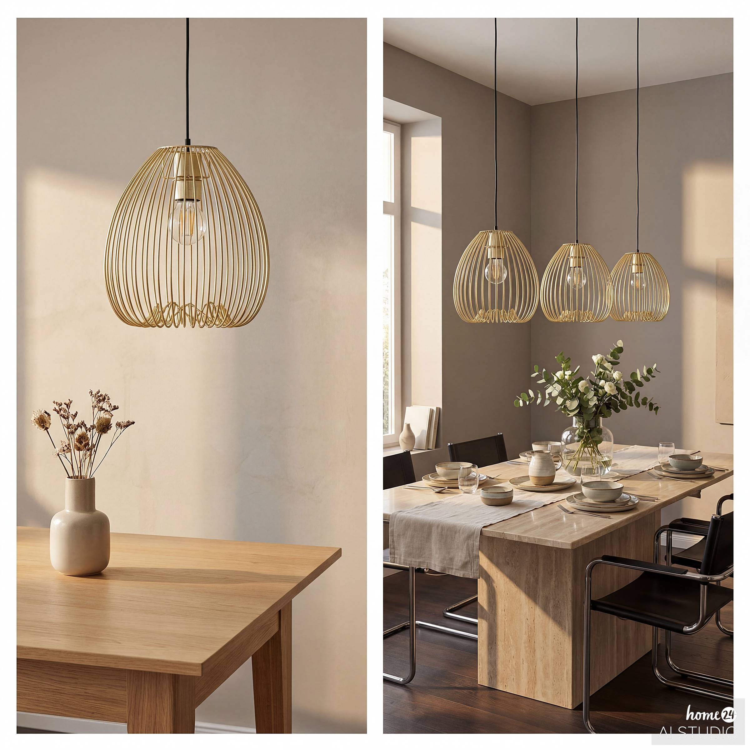 Pendelleuchte ROCAR Eisen 1-flammig Gold