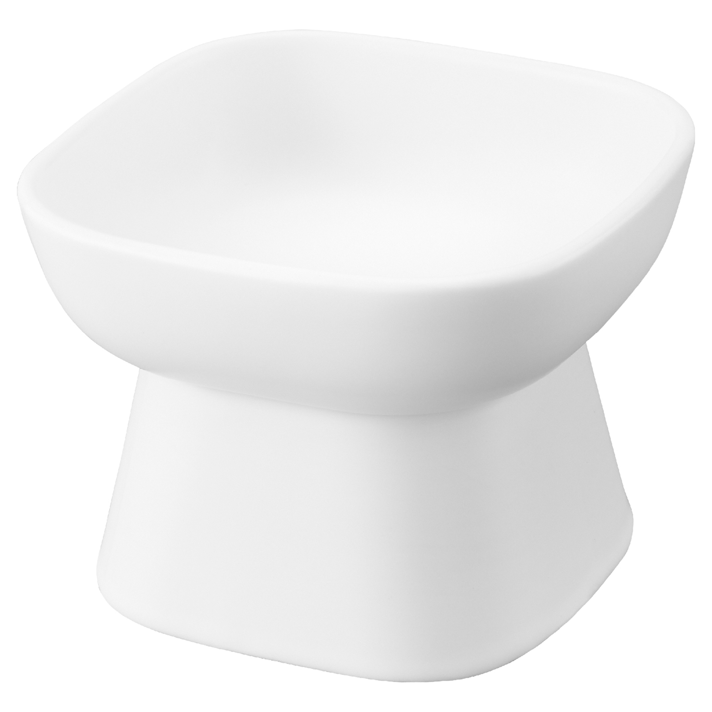 Tower Feeding Bowl Ceramic White
