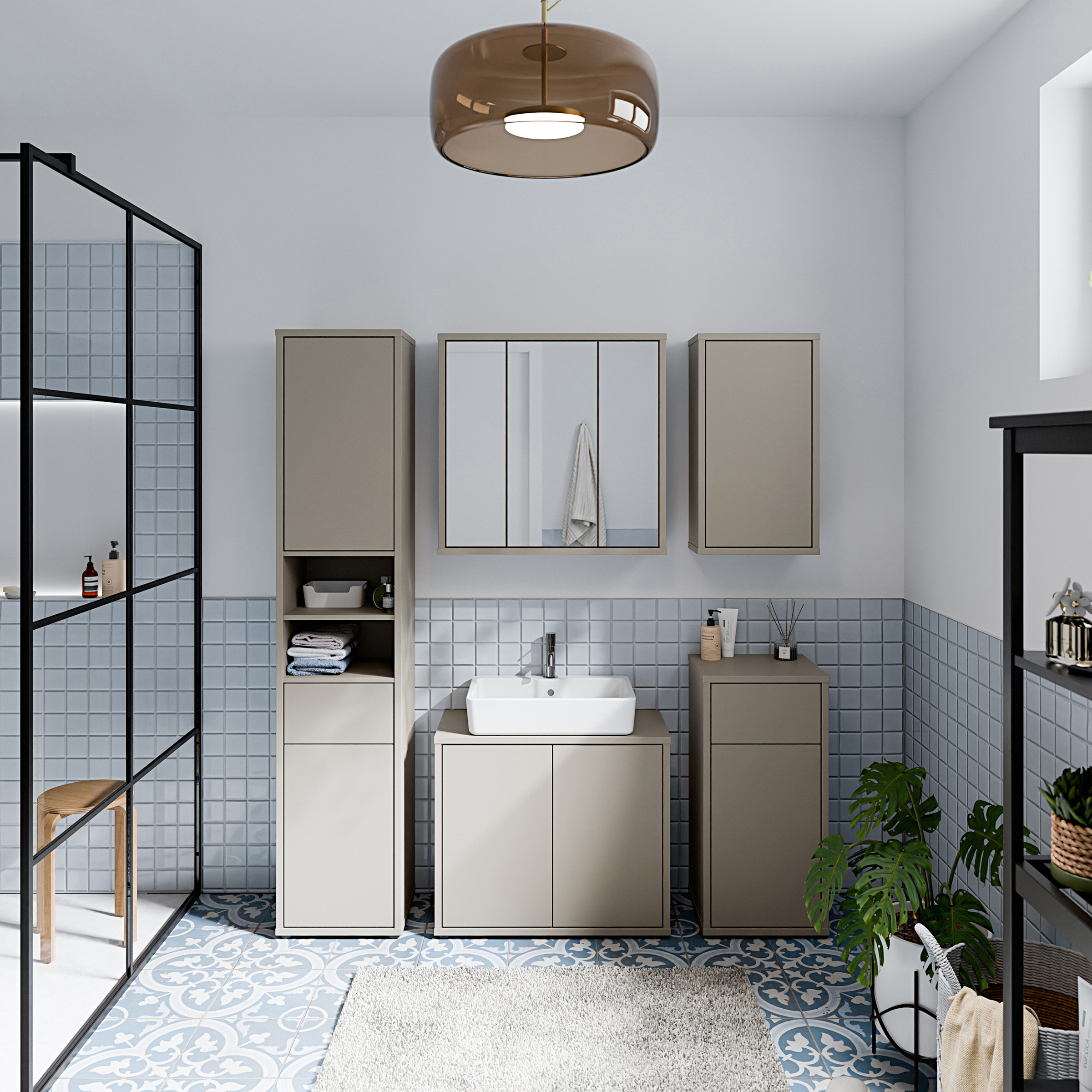 Chirgora washbasin vanity unit taupe