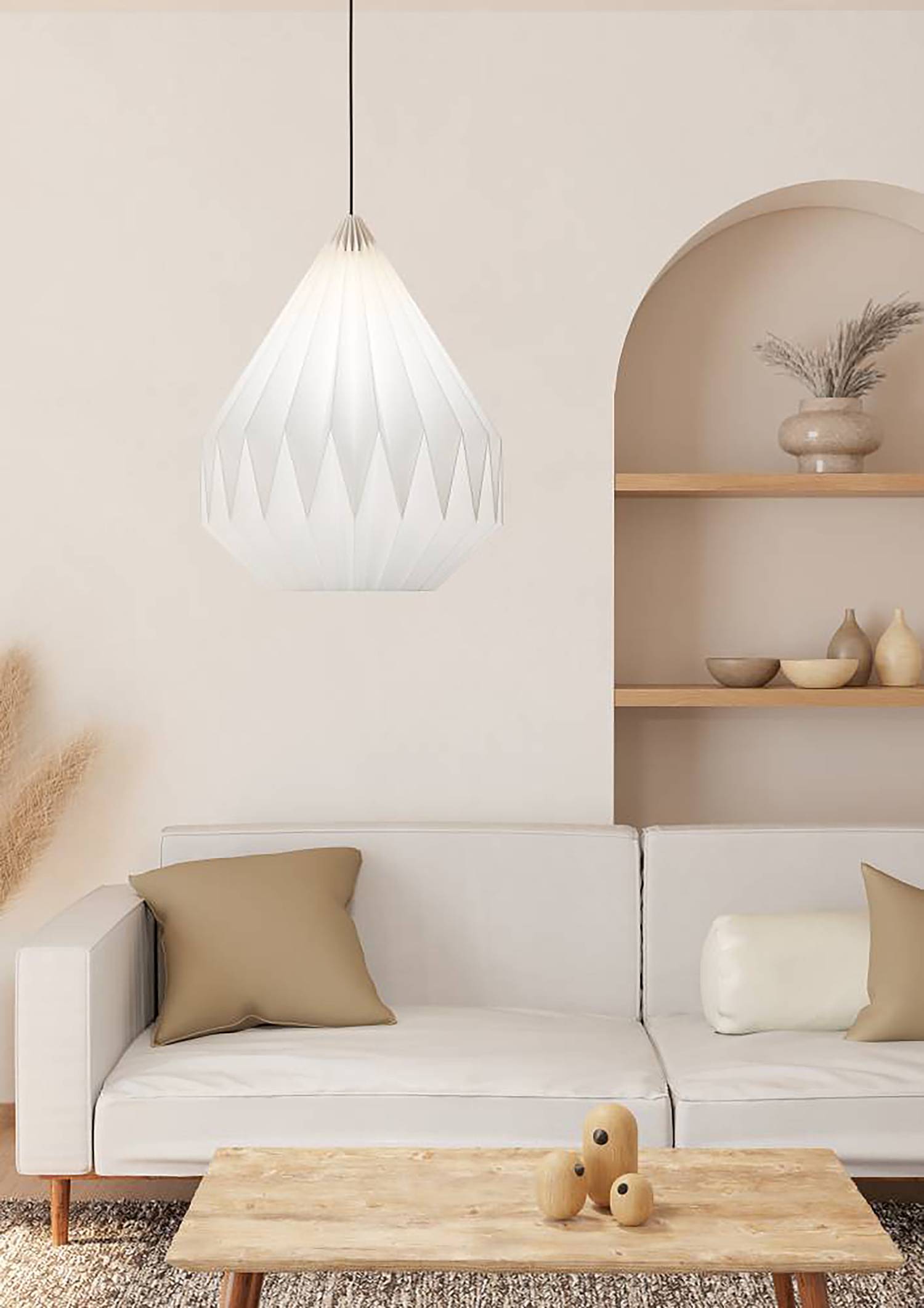 Minting Pendant Light 1-Light Steel White