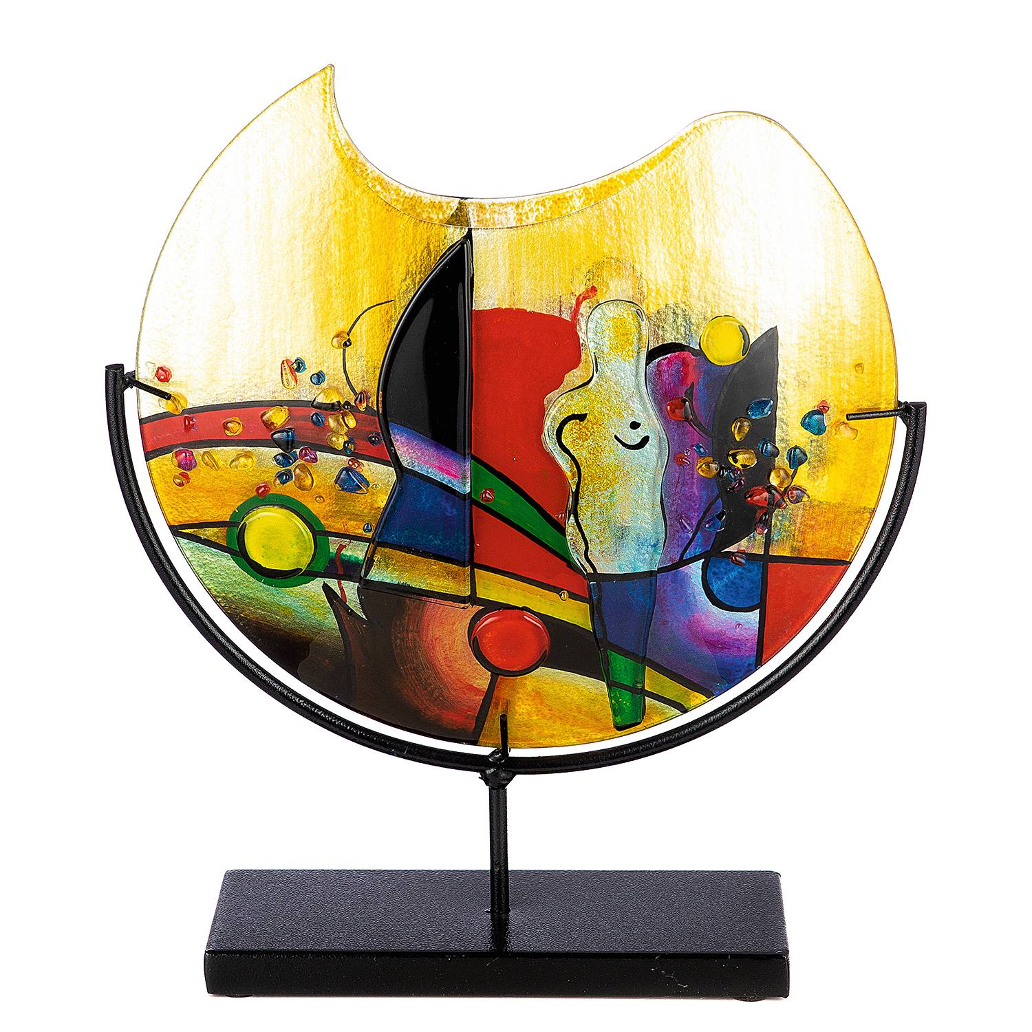 Silhouette Vase Colored Glass Multicolored