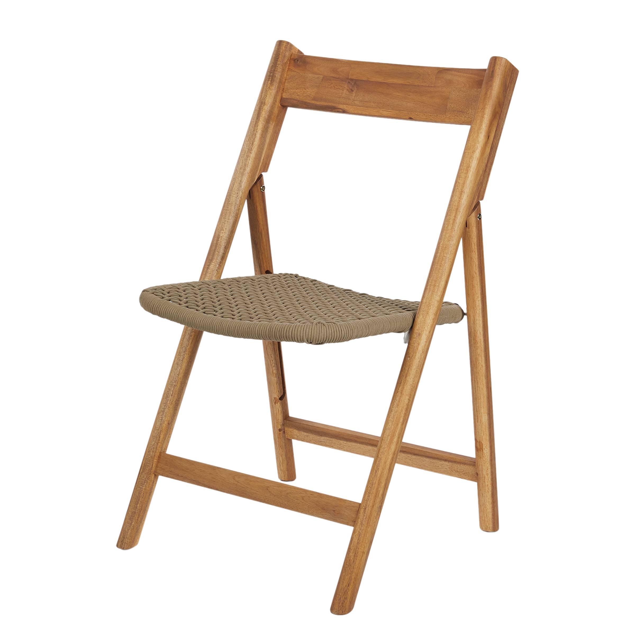 BOHO GARDEN folding chair acacia wood green