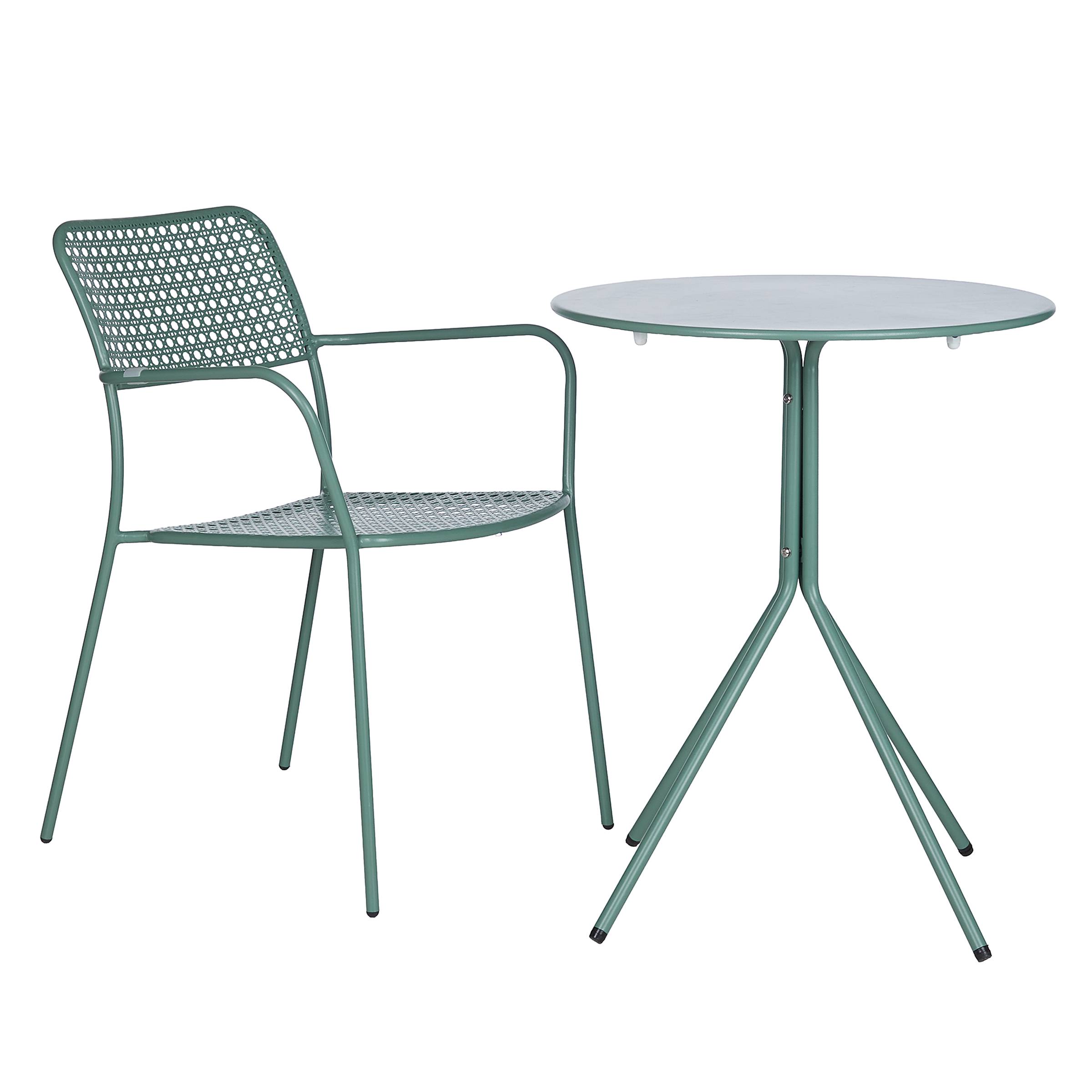 RENDEZVOUS Bistro Table Steel Green Sage Ø60cm