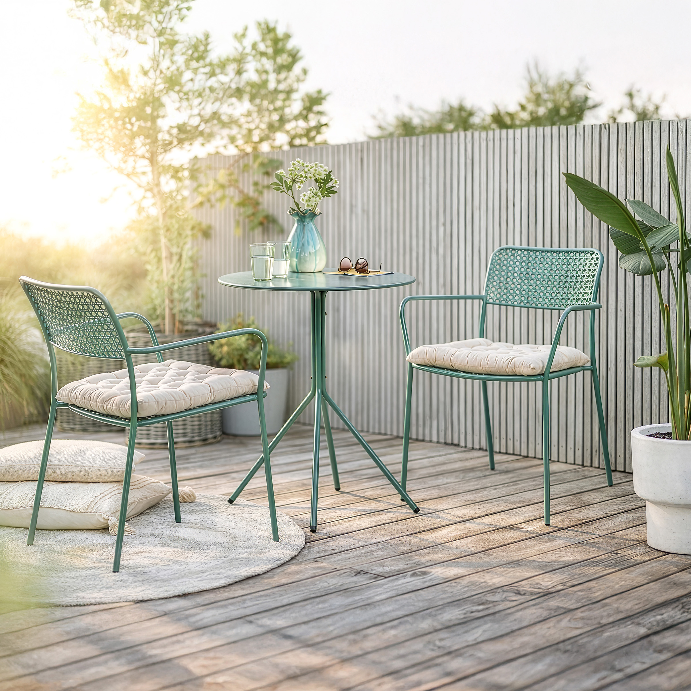 RENDEZVOUS Bistro Table Steel Green Sage Ø60cm