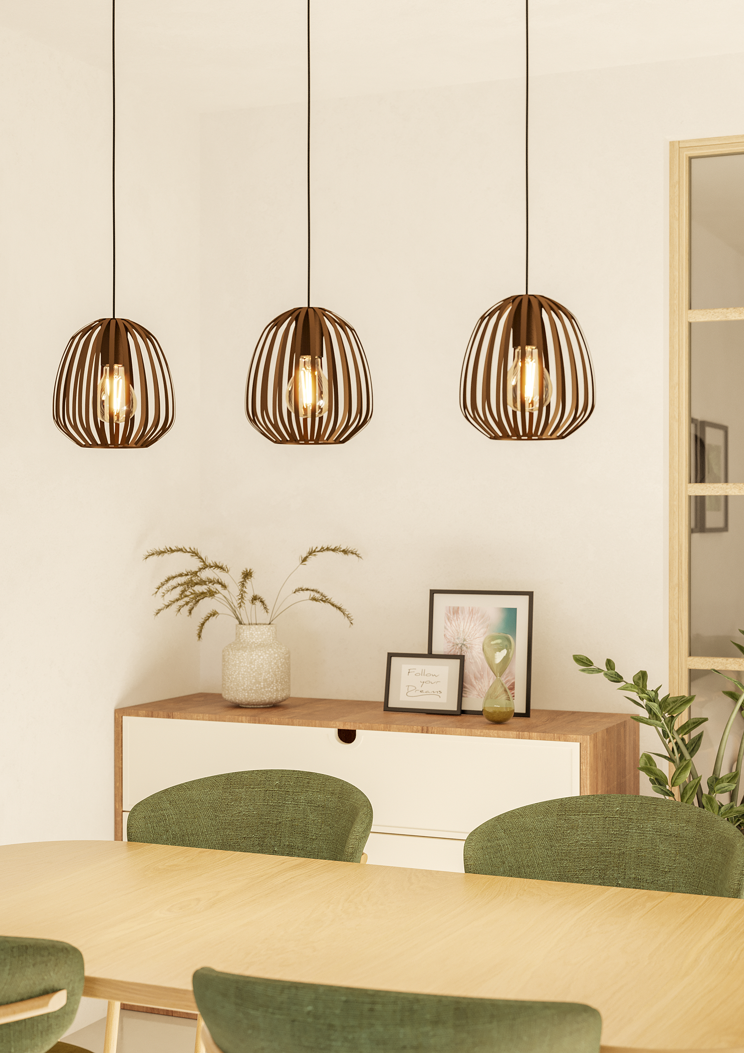 Espinal Pendant Light 3-Light Type B Steel Bronze