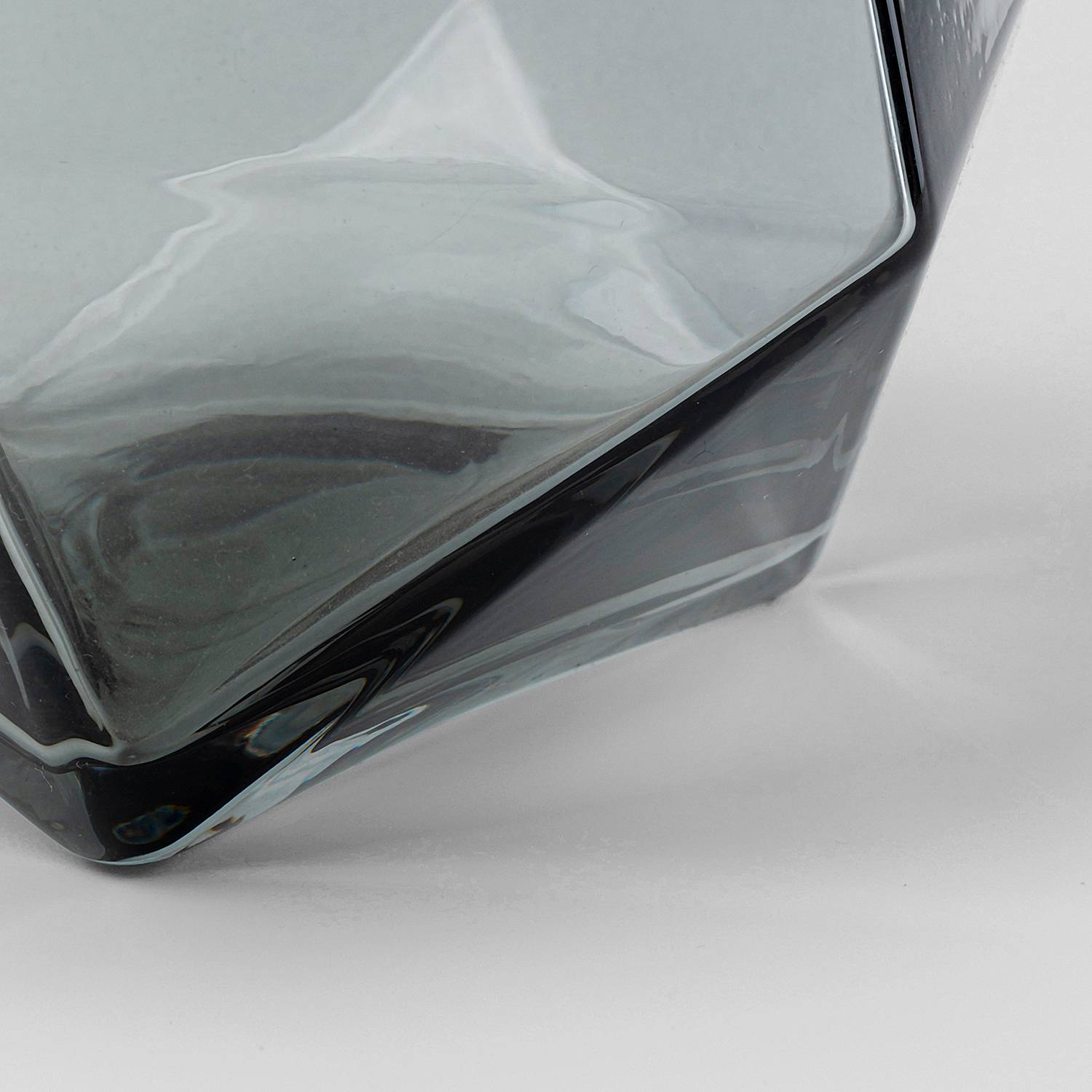 4x Diamond Water Glass Smoke Glass Transparent Grey