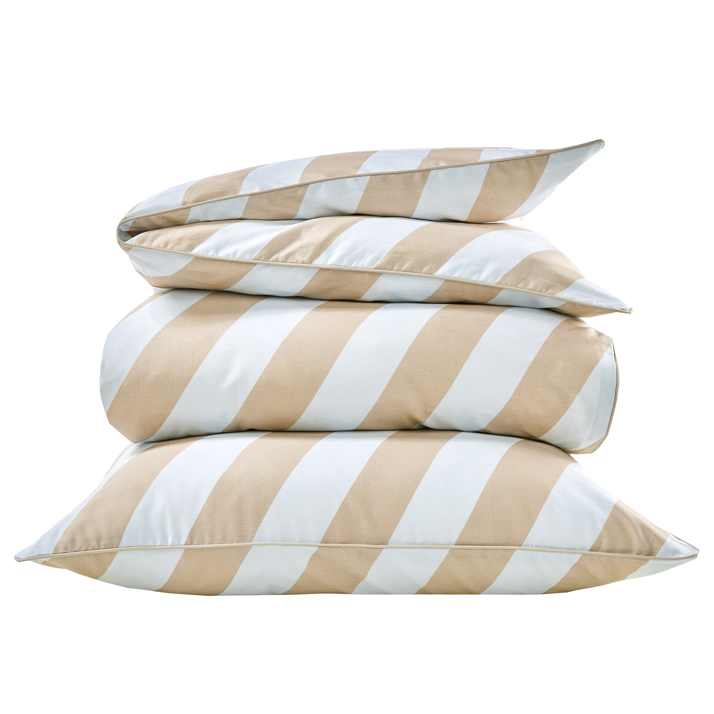 ALL DREAMS Bed linen Cotton Satin Beige 135 x 200 cm