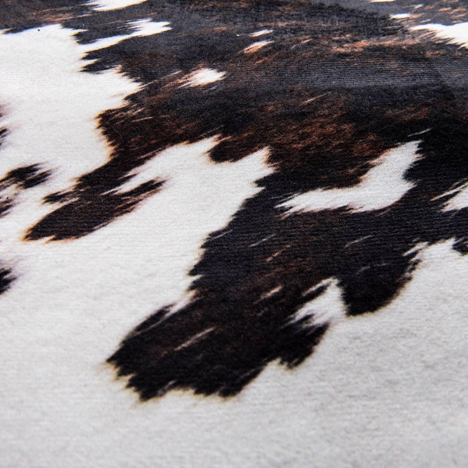 Kunstfell Emilia 615 Polyester Schwarz / Weiß 130 x 170 cm