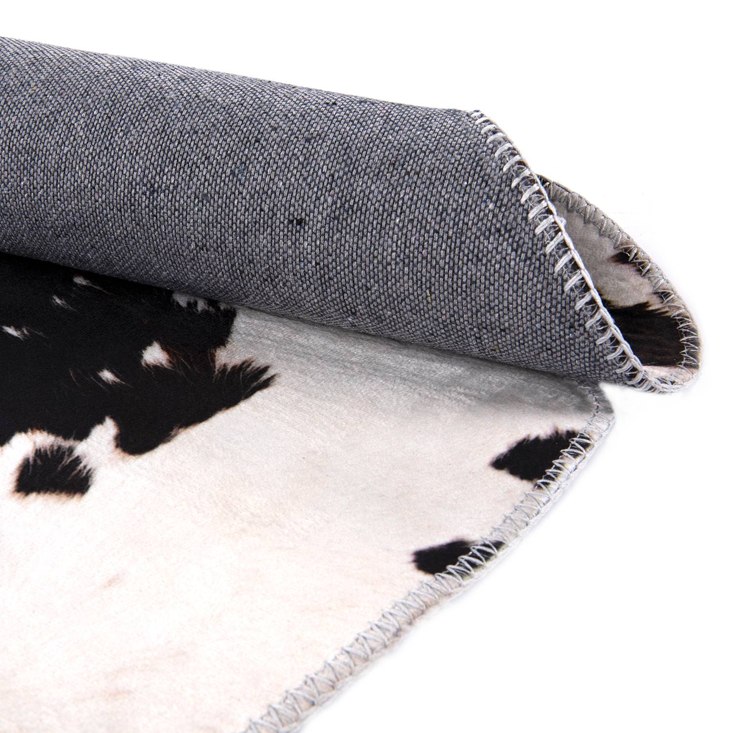 Kunstfell Emilia 615 Polyester Schwarz / Weiß 130 x 170 cm