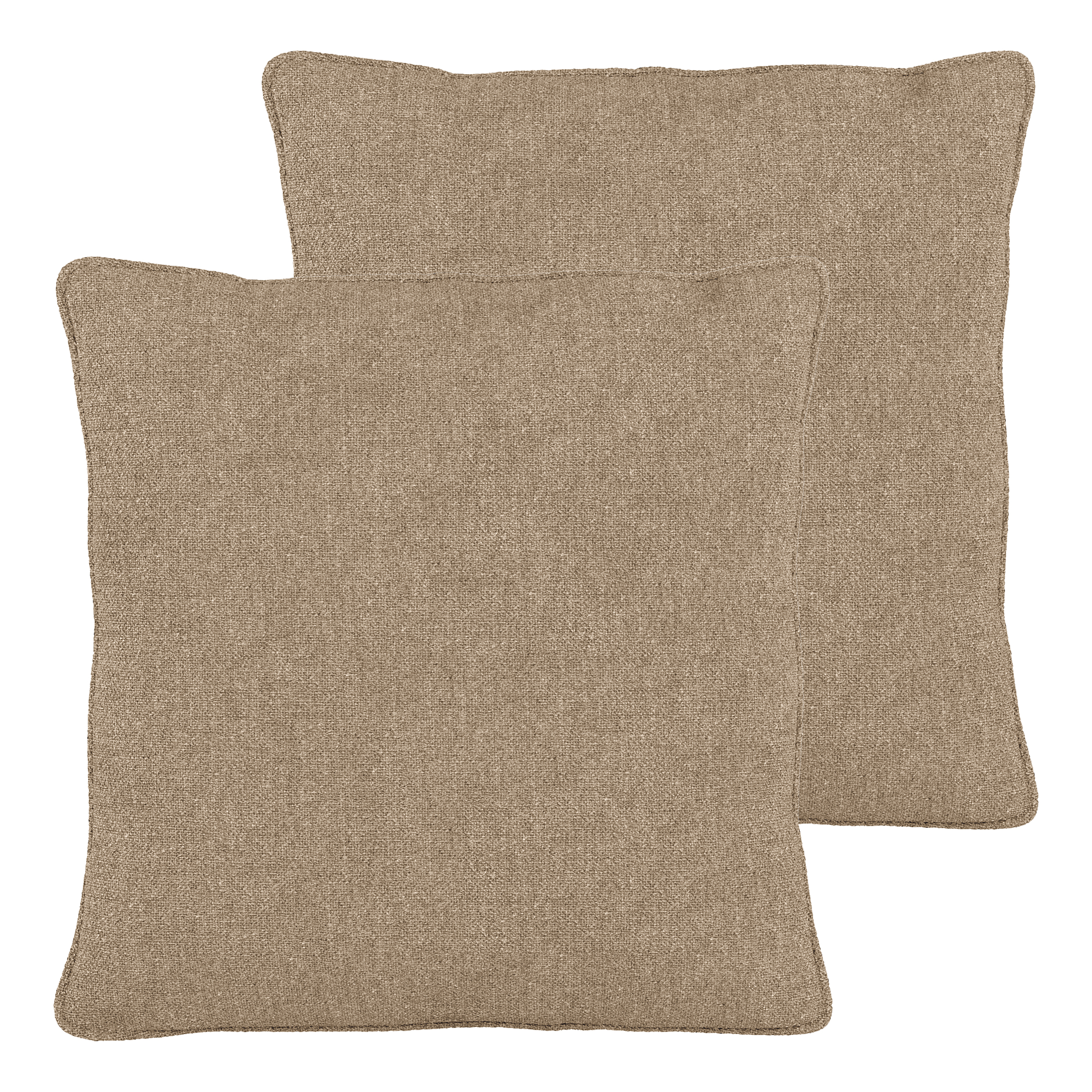 XL-Loungekissen HUDSON 2er-Set Bouclé Stoff Helay: Beige