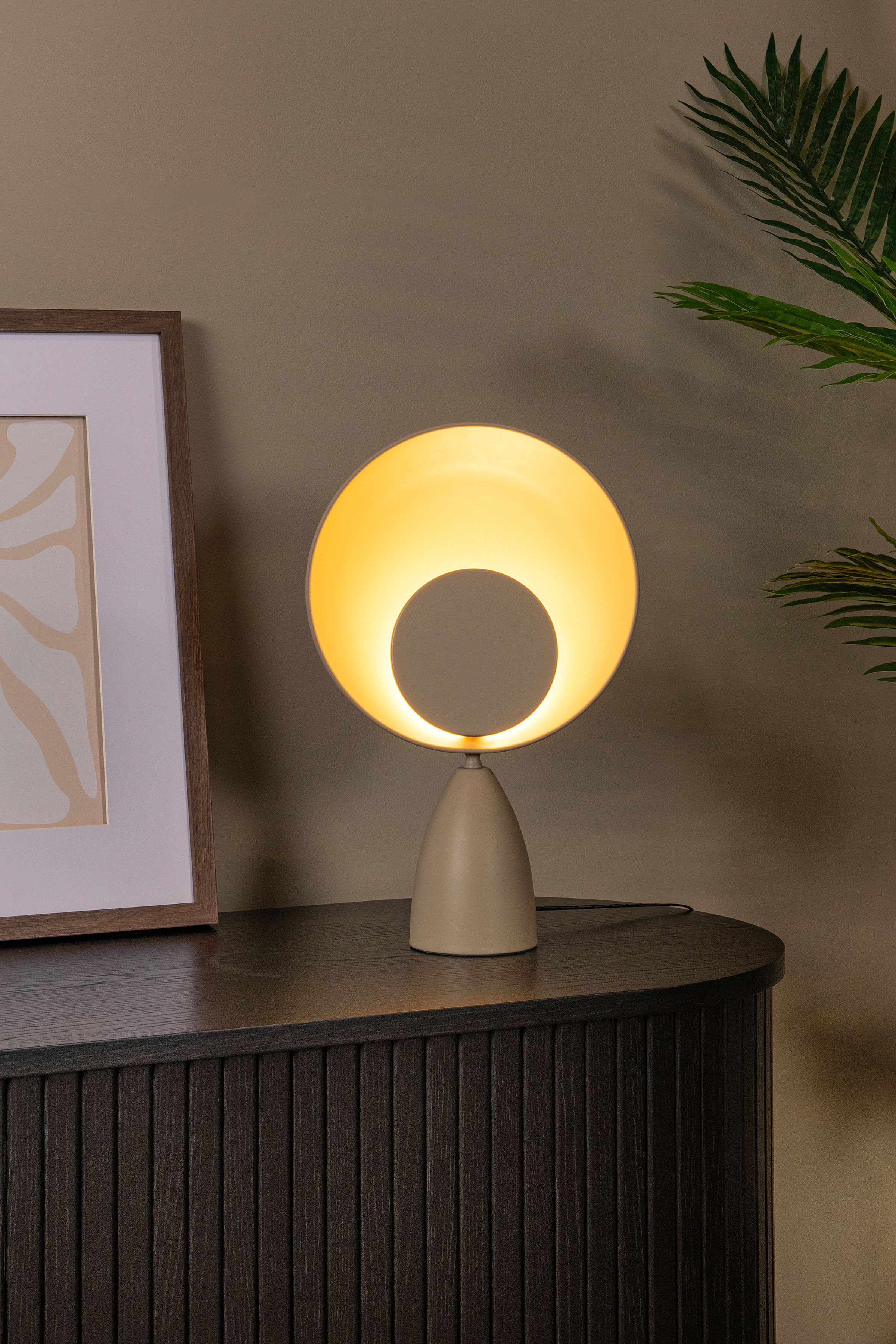 Tischleuchte Castamar Stahl Beige