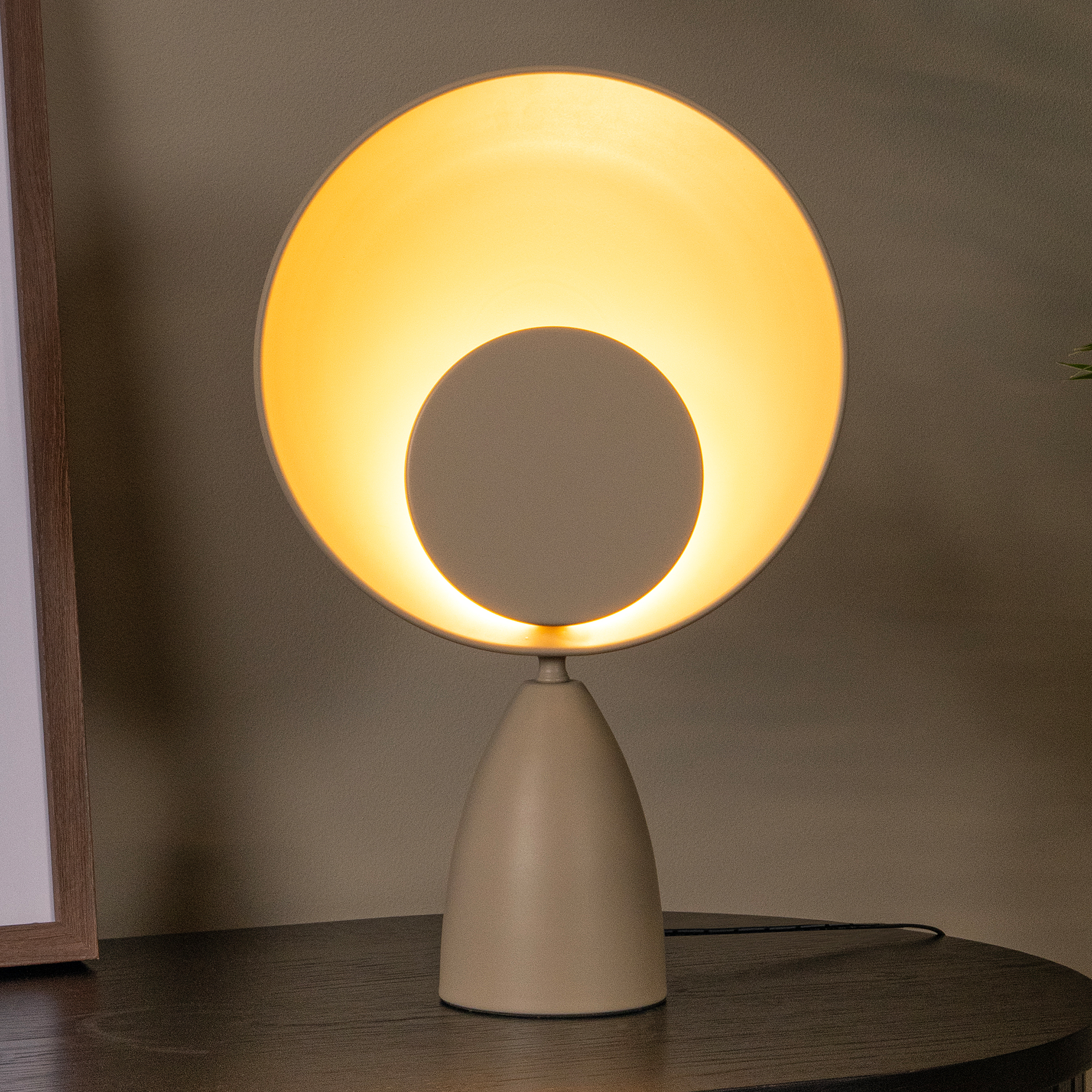 Tischleuchte Castamar Stahl Beige