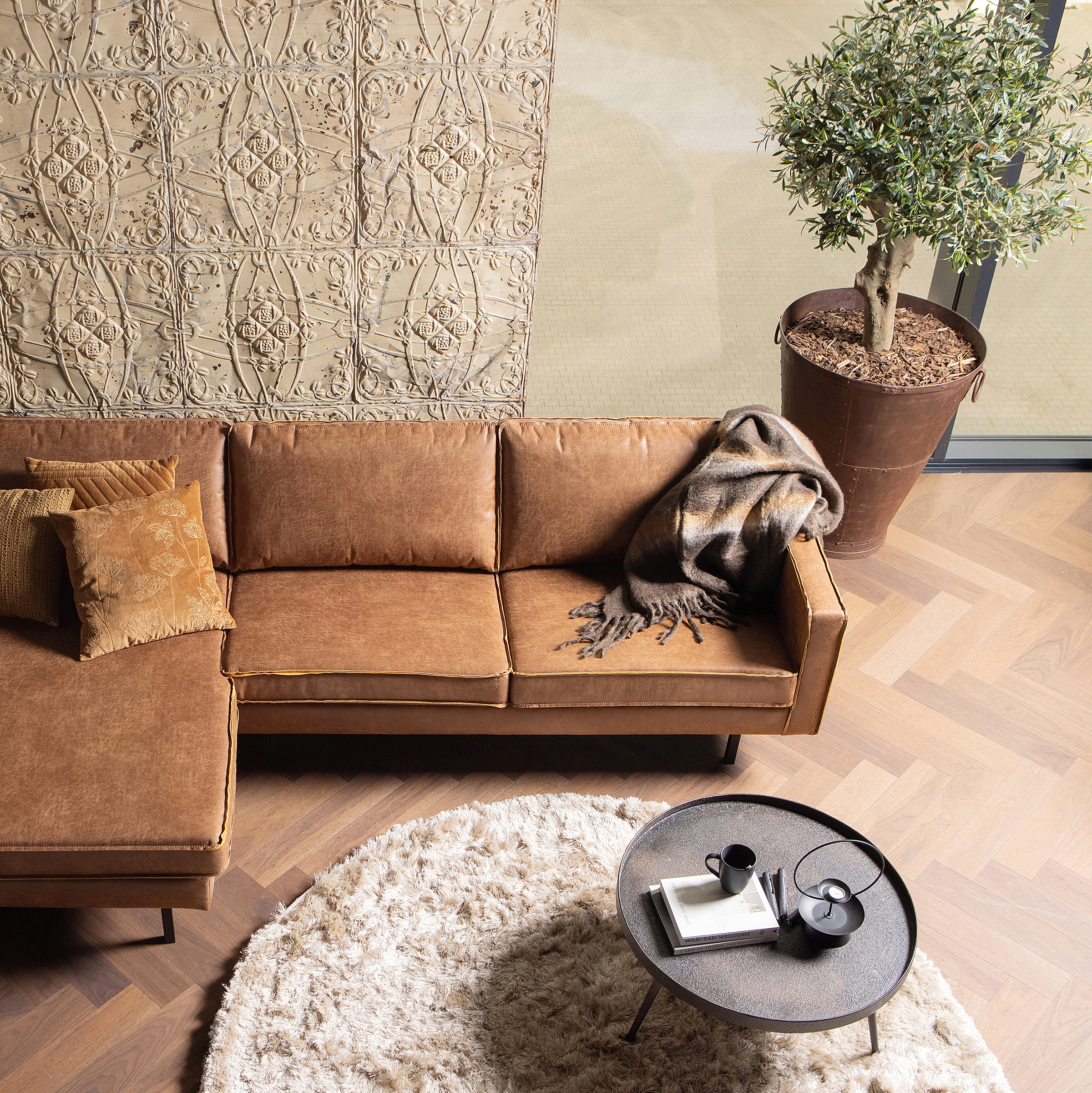 Couchtisch Bounds Cremeweiß Durchmesser: 74 cm