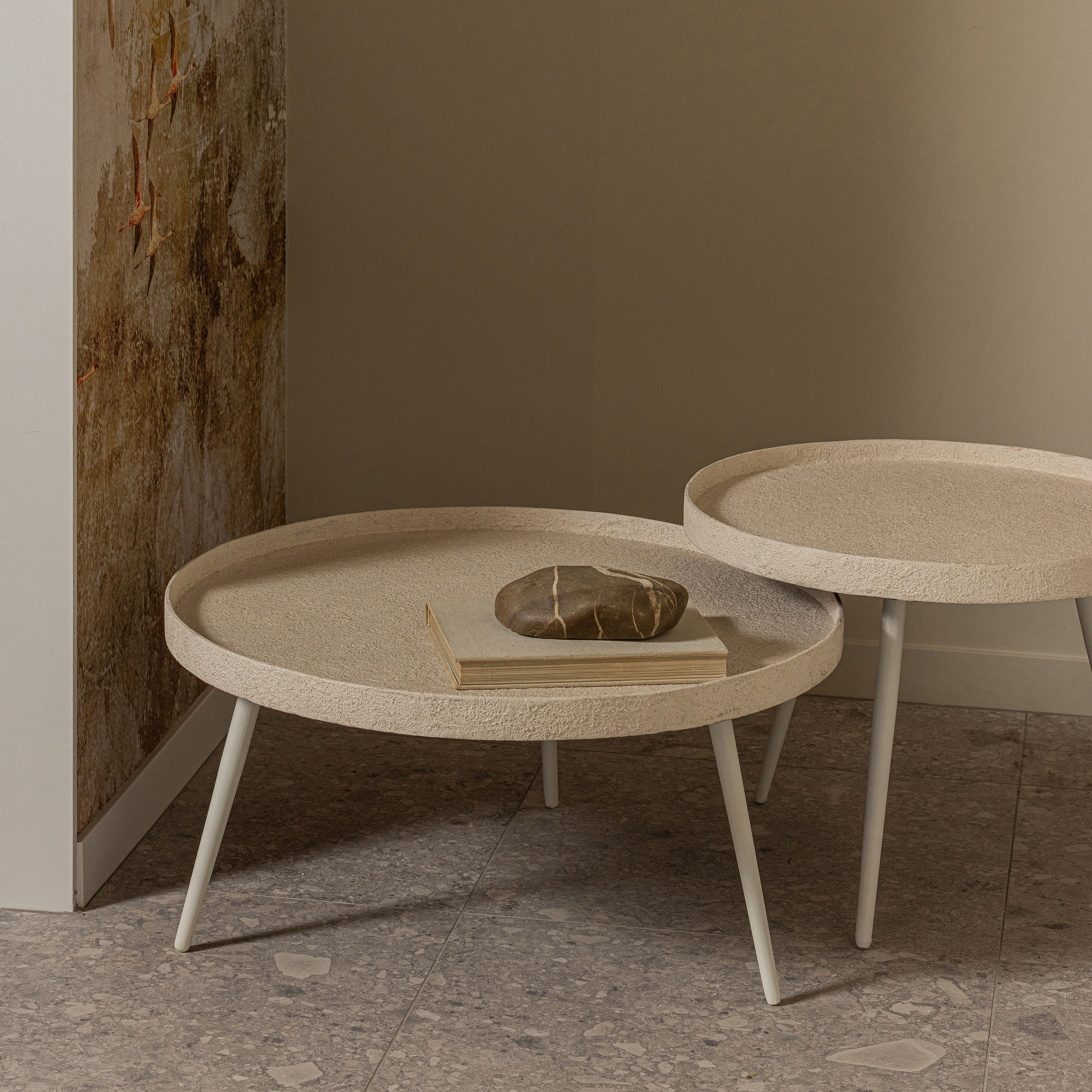 Couchtisch Bounds Cremeweiß Durchmesser: 74 cm