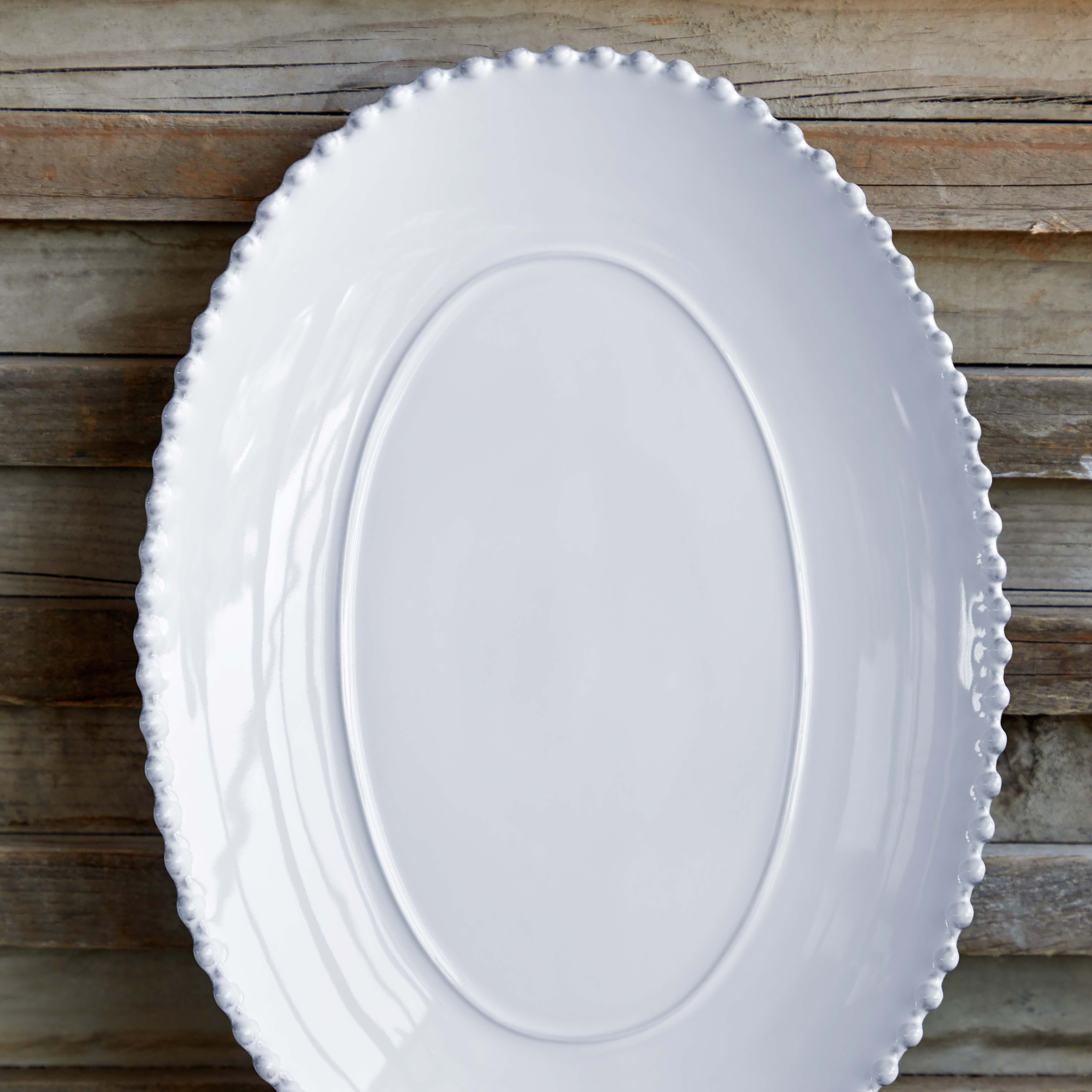 Servierplatte Pearl Typ B Keramik Weiß