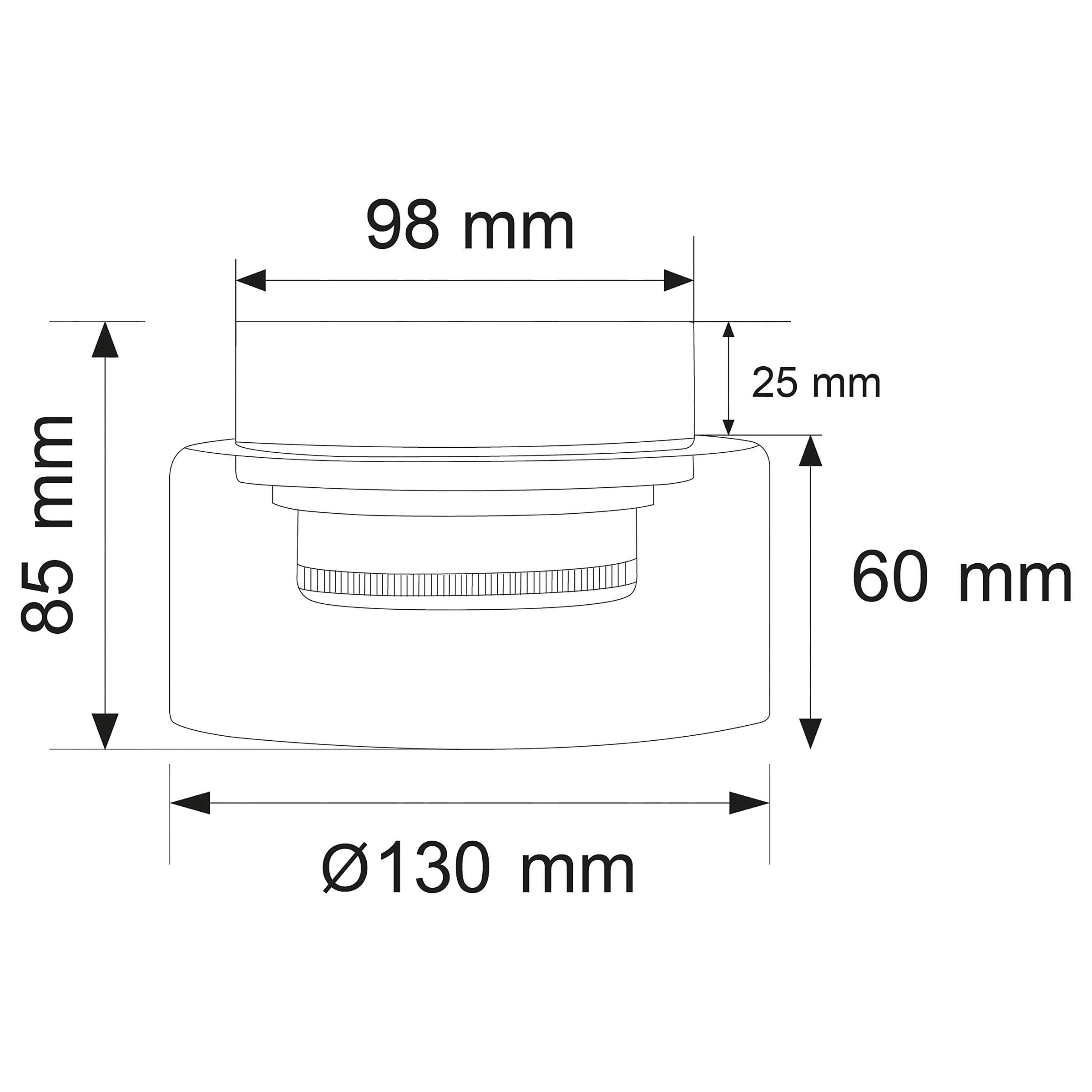LED ceiling light Higgins iron / amber colored glass