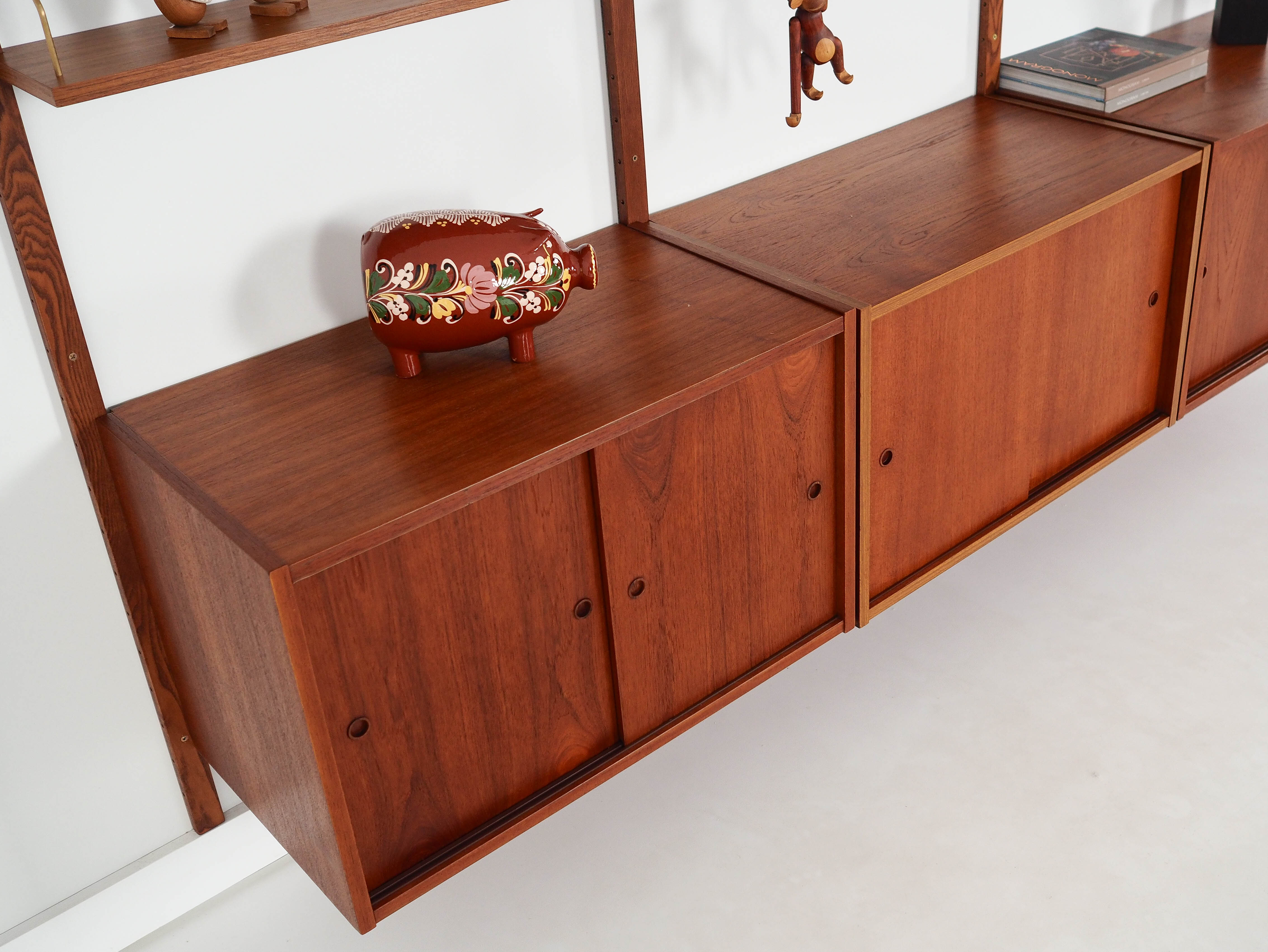 Modulares Bücherregal aus Teakholz PS System 1960er Jahre
