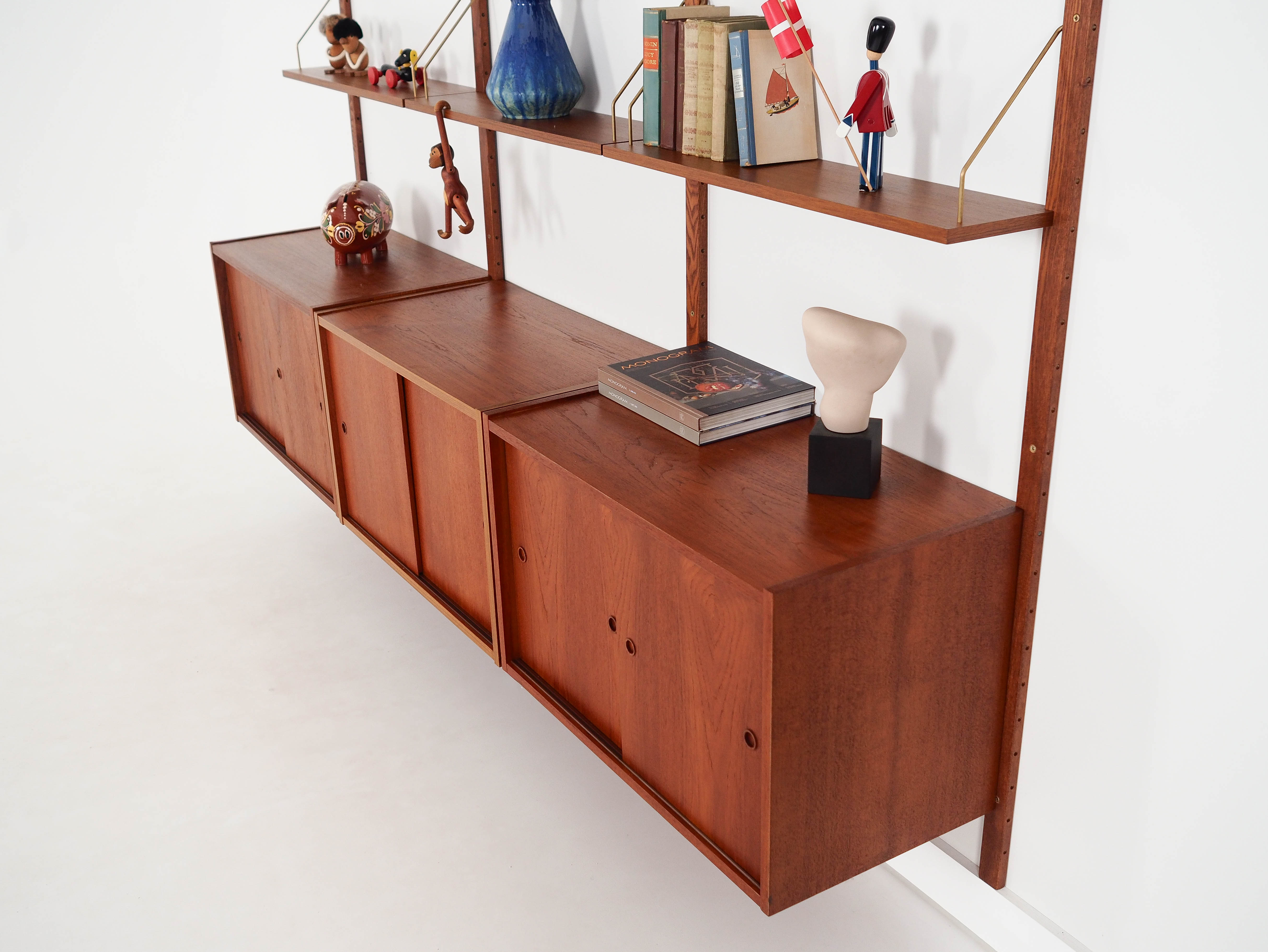 Libreria modulare in teak PS System anni '60