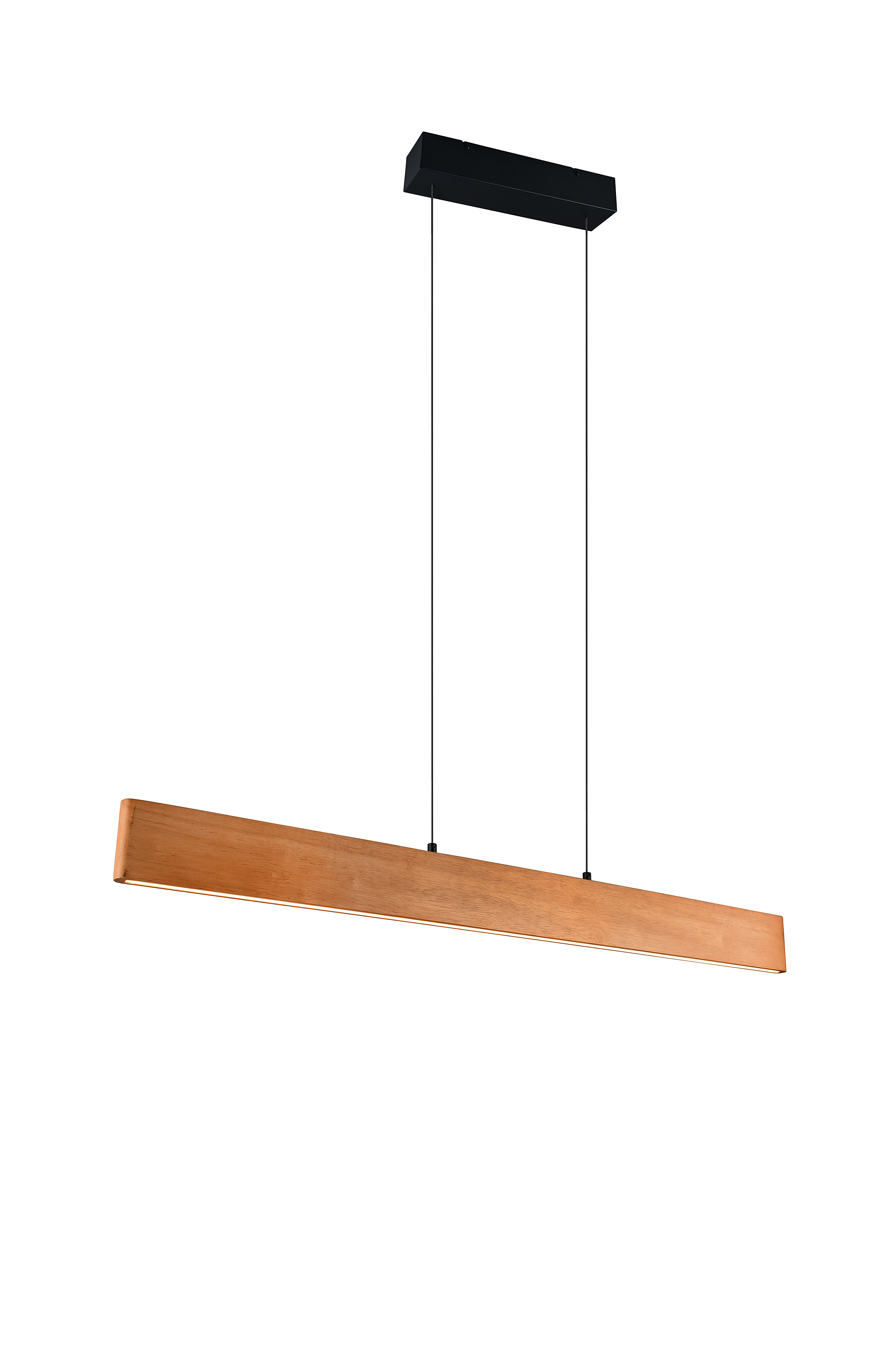 LED pendant light Edgewood rubberwood semi-solid / iron