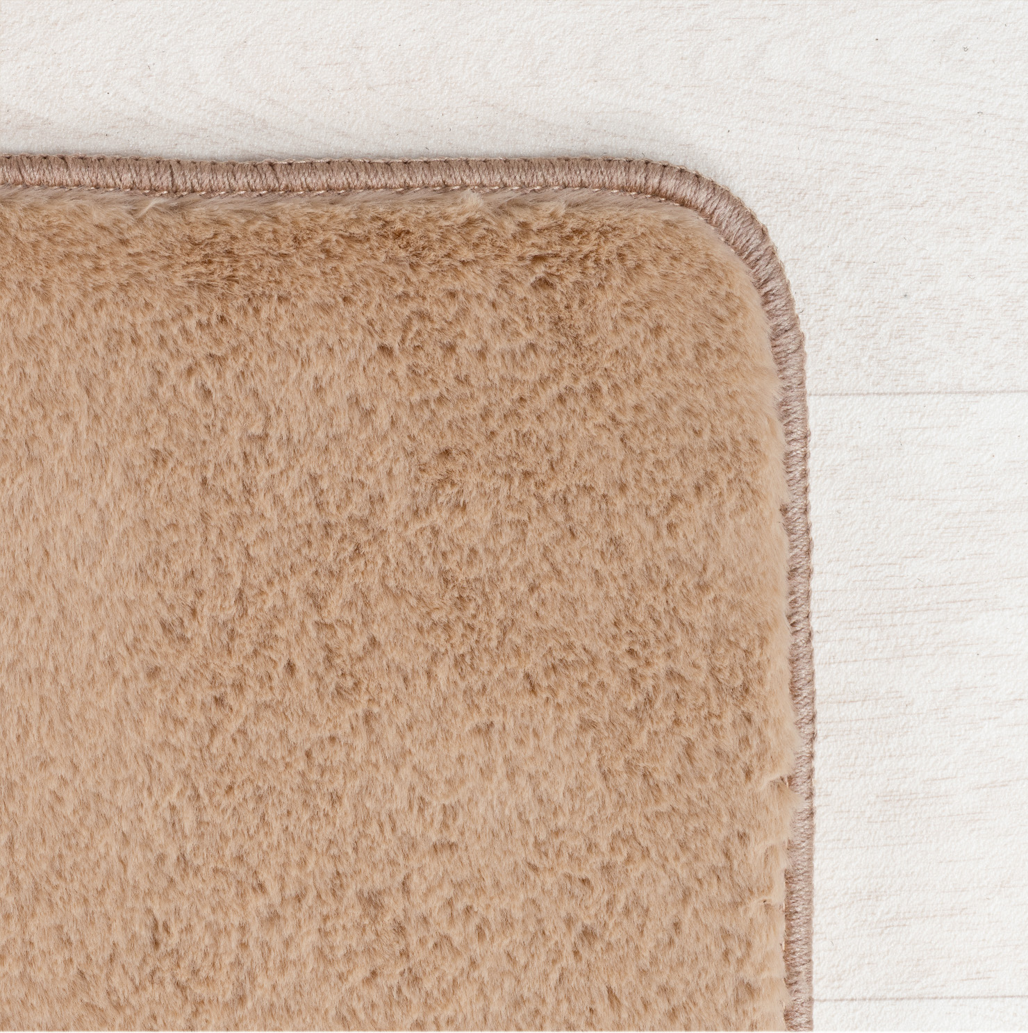 Short-pile rug Joy 1400 round felt / polypropylene beige