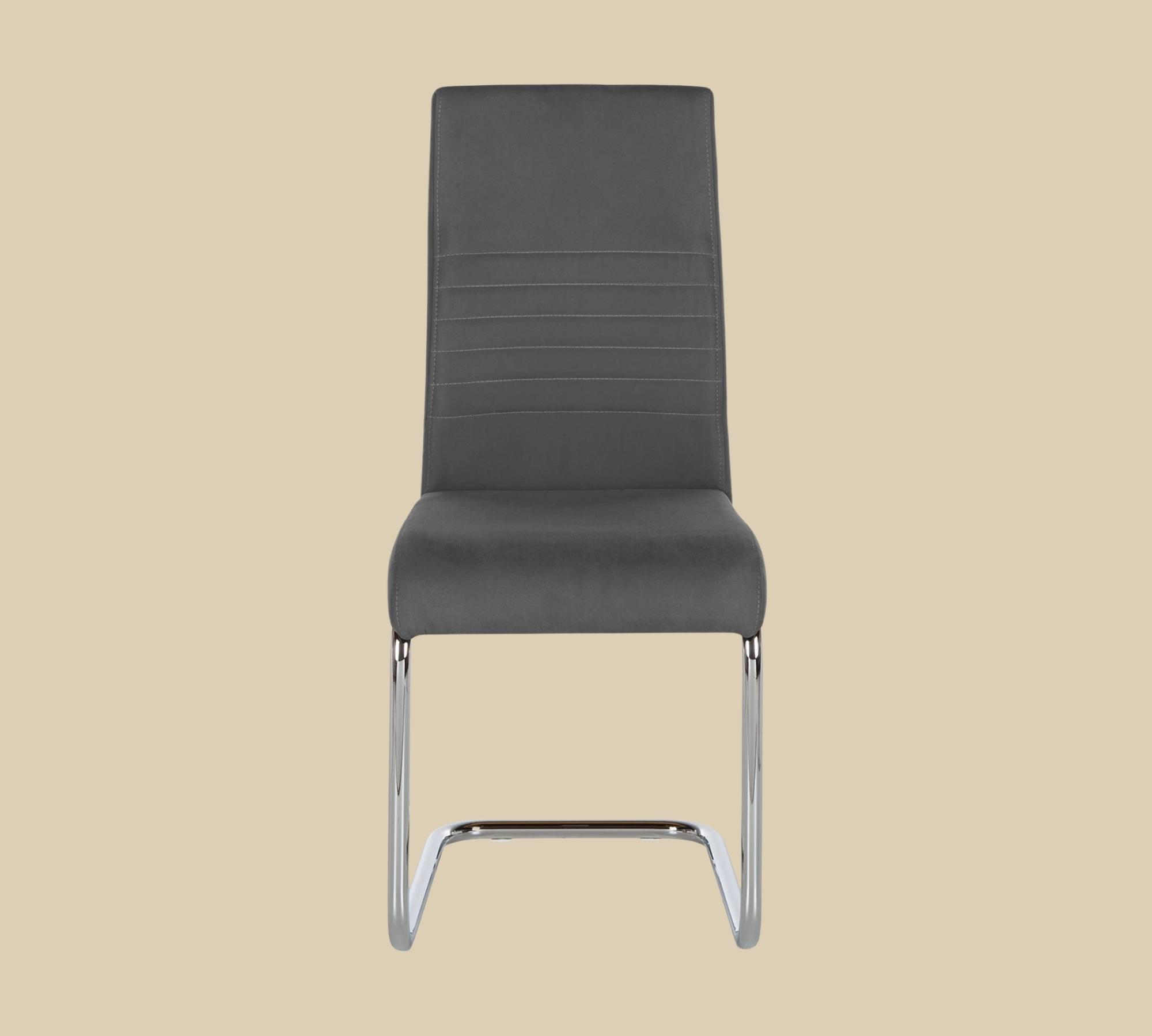 Freischwinger Claras Webstoff Grau 2er Set