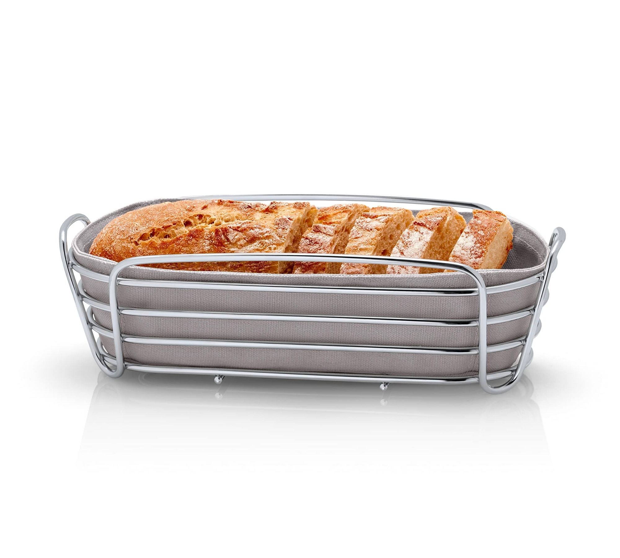 Delara Brotkorb L Oval Taupe | Blomus