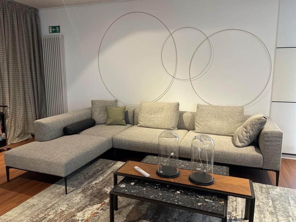 Walter Knoll Ecksofa Jaan Living Stoff Platinum Grau
