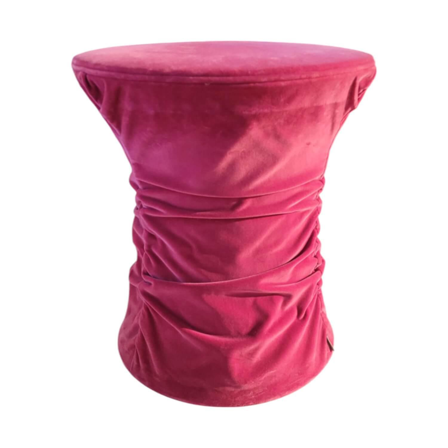 Hocker Bellows Samtstoff Harald 2 612 Rose Rosa