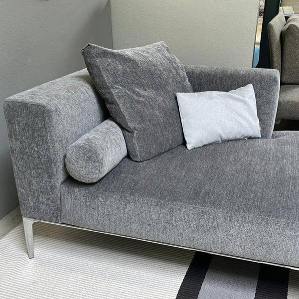 Recamiere Jaan Living Stoff Grau Gestell Aluminium