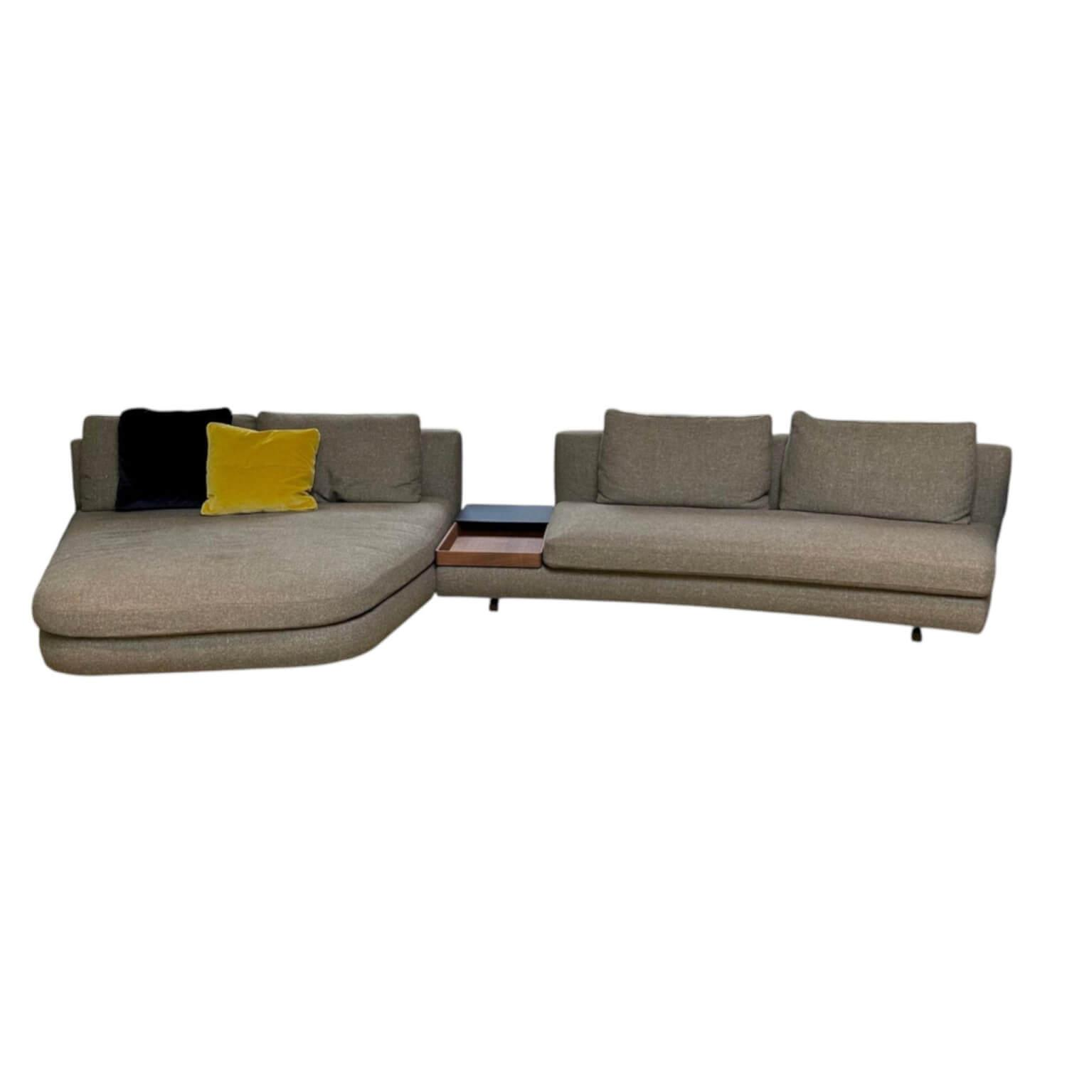 Tama Living 822 Sofagruppe Stoff Puro Mineral Grau Braun