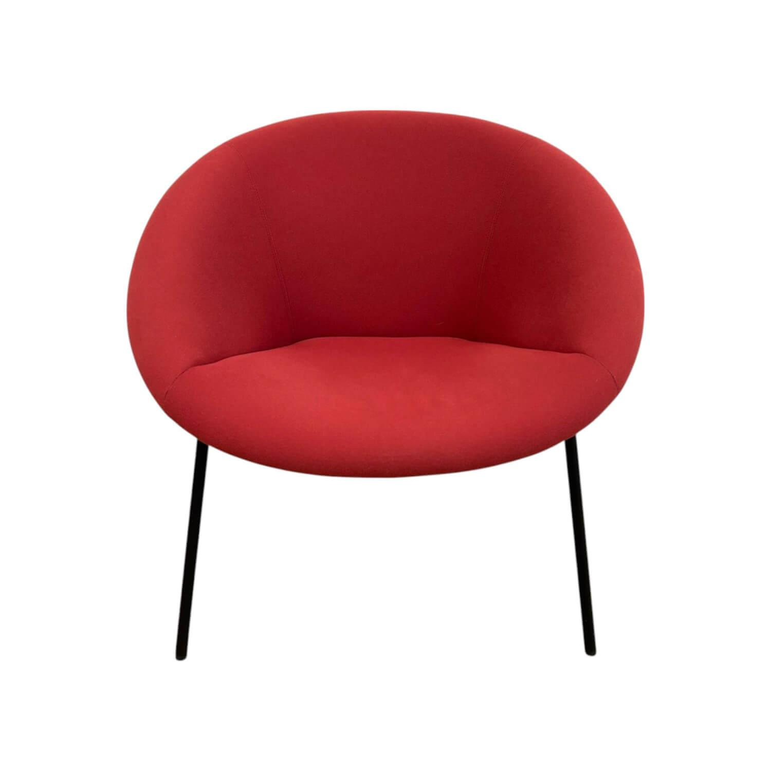 Walter Knoll Sessel 369 10 Stoff Rot Gestell Schwarz