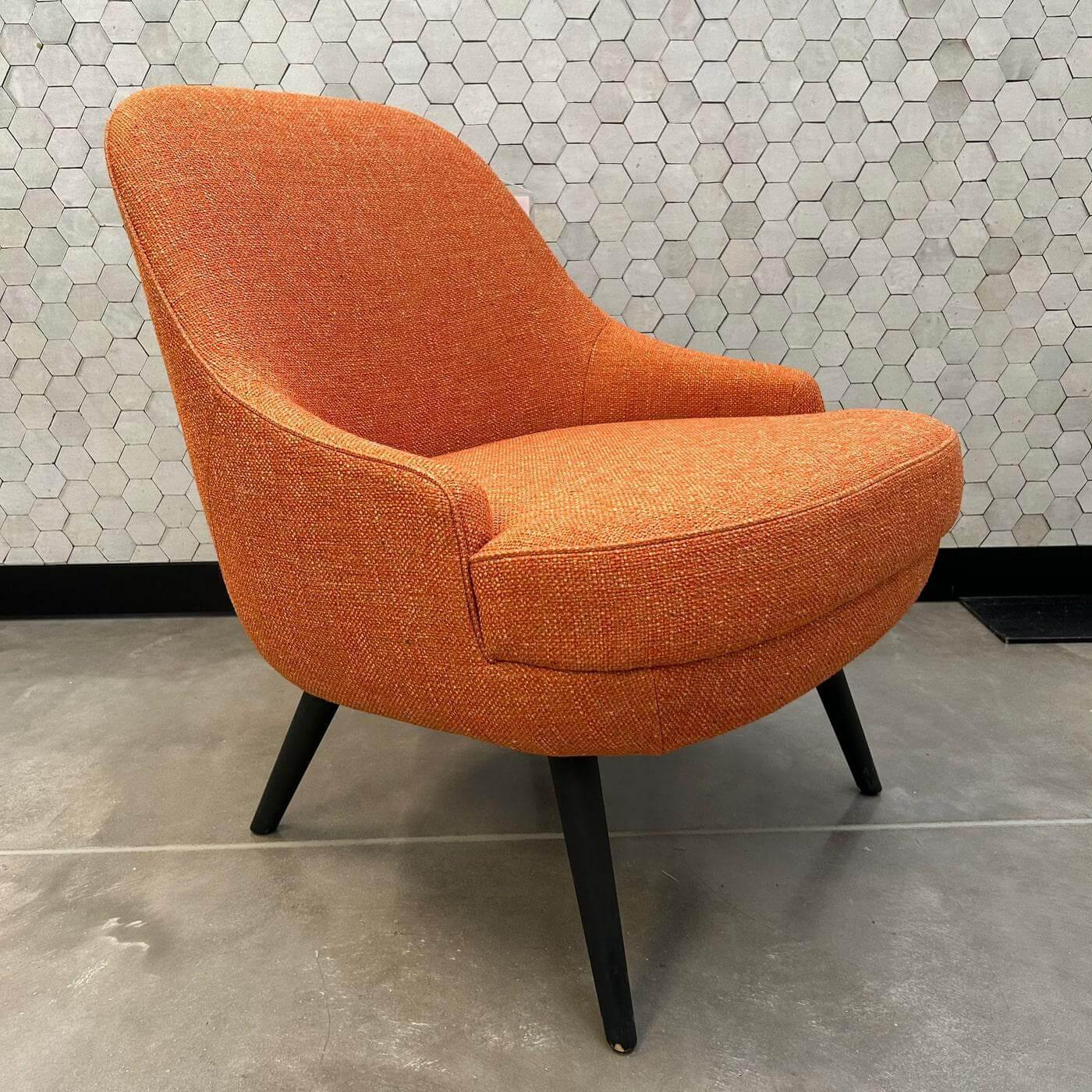 Walter Knoll Sessel 375 10 Stoff Lucia 7687 Orange Eiche
