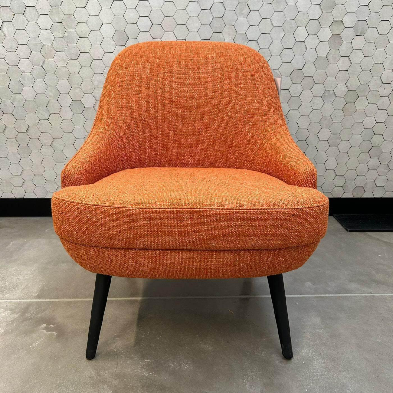 Walter Knoll Sessel 375 10 Stoff Lucia 7687 Orange Eiche
