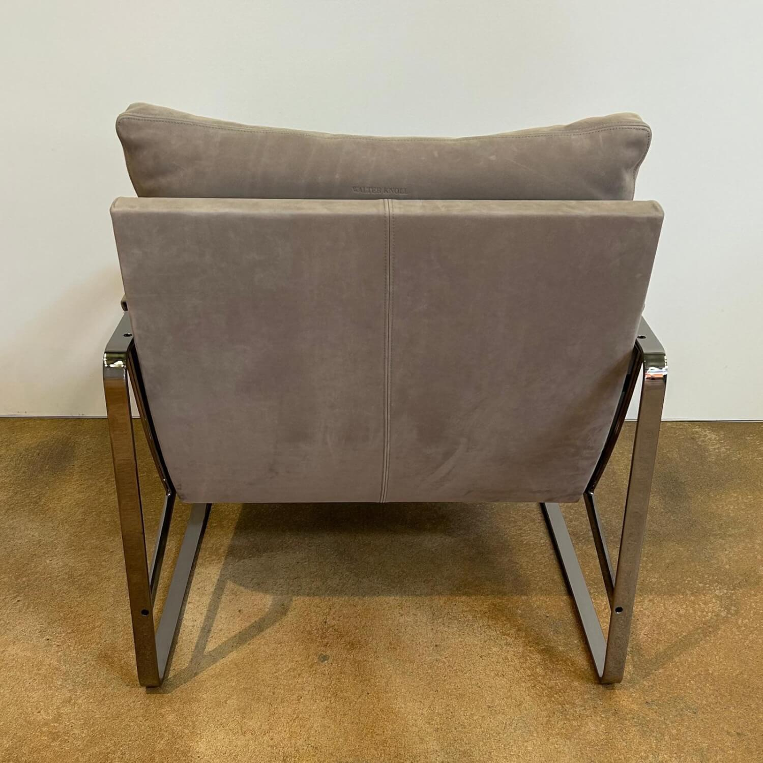 Walter Knoll Sessel Fabricius 710-10 Leder Velvet Chia Grau