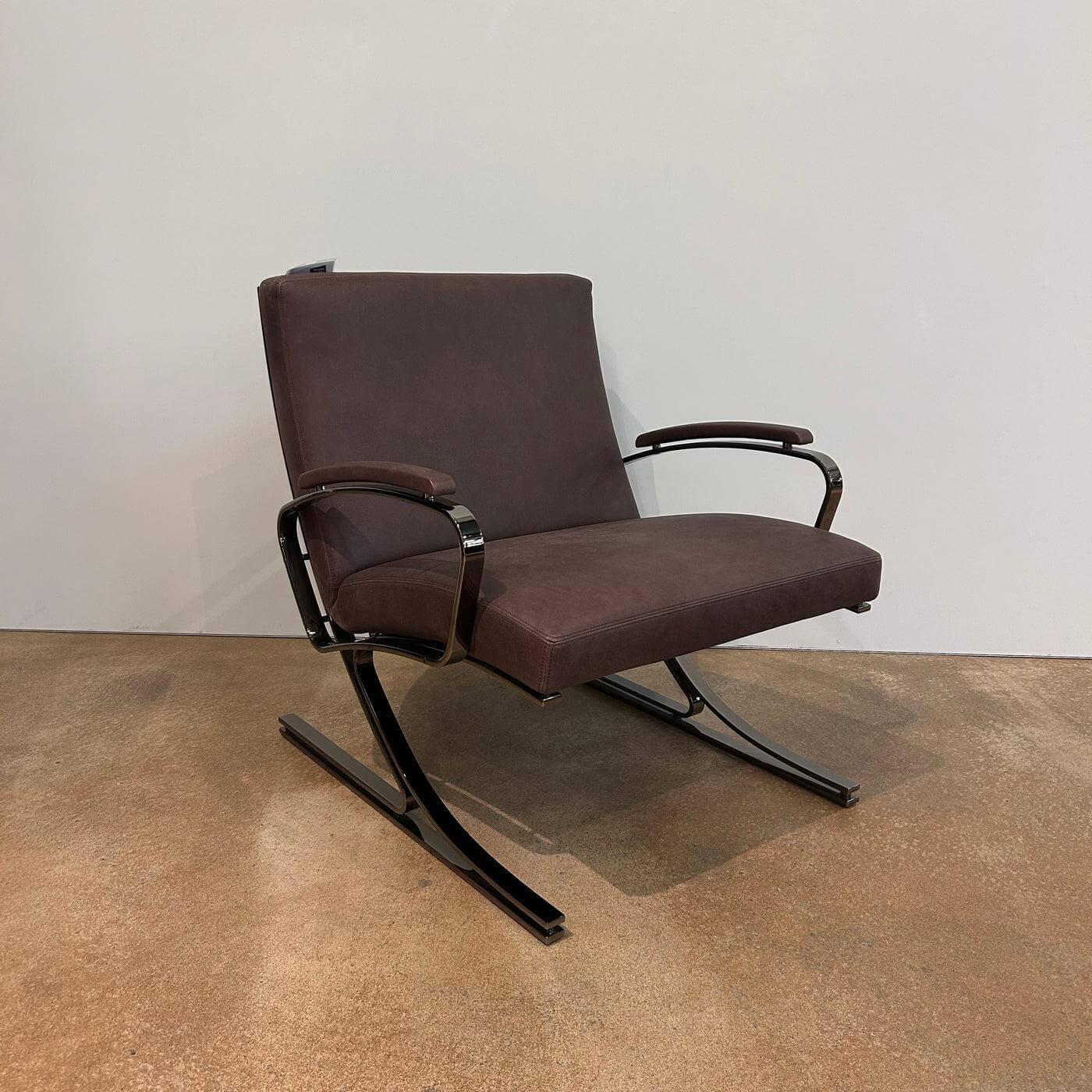 Walter Knoll Berlin Sessel Leder Kastanie Mit Chromgestell