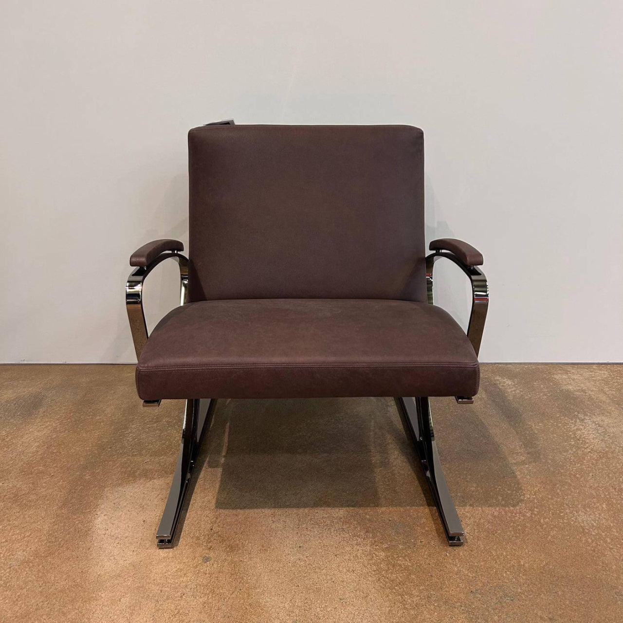 Walter Knoll Berlin Sessel Leder Kastanie Mit Chromgestell