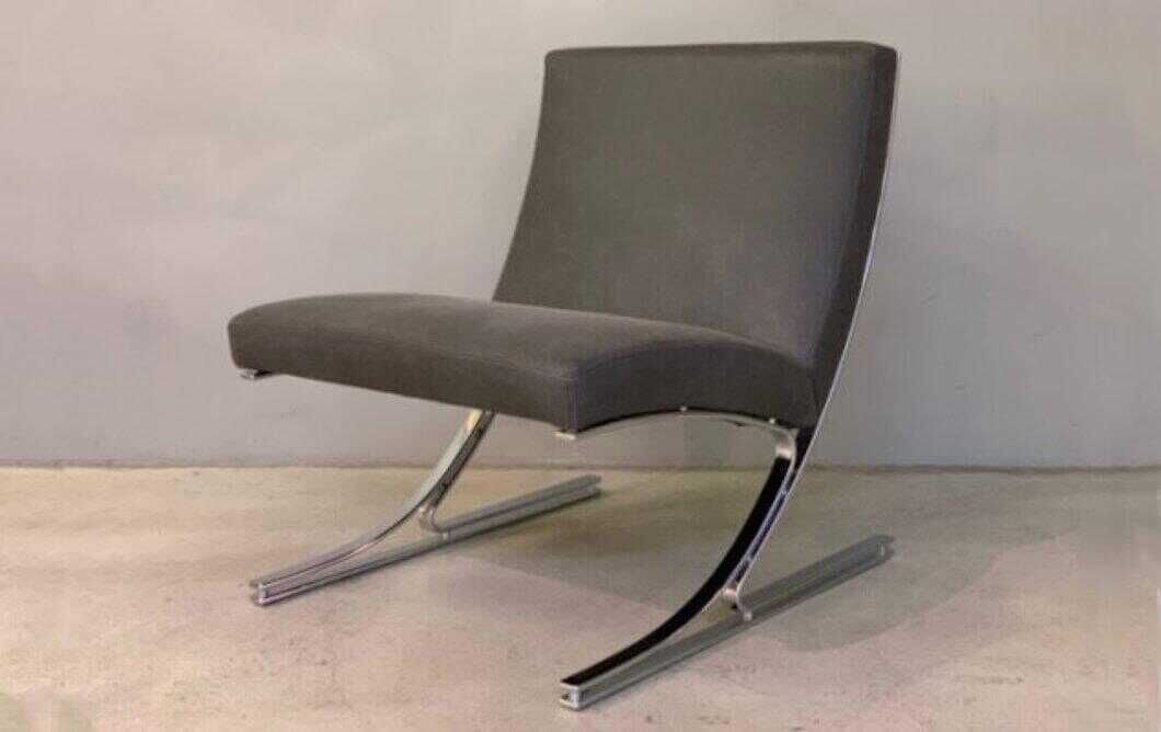 Walter Knoll Berlin Sessel Leder Vintage Grau