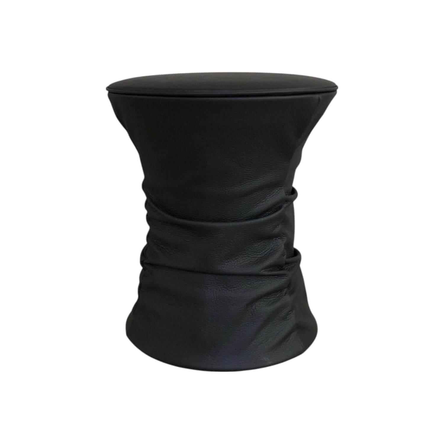Hocker 222 H1 Bellows Leder Colorado Schwarz