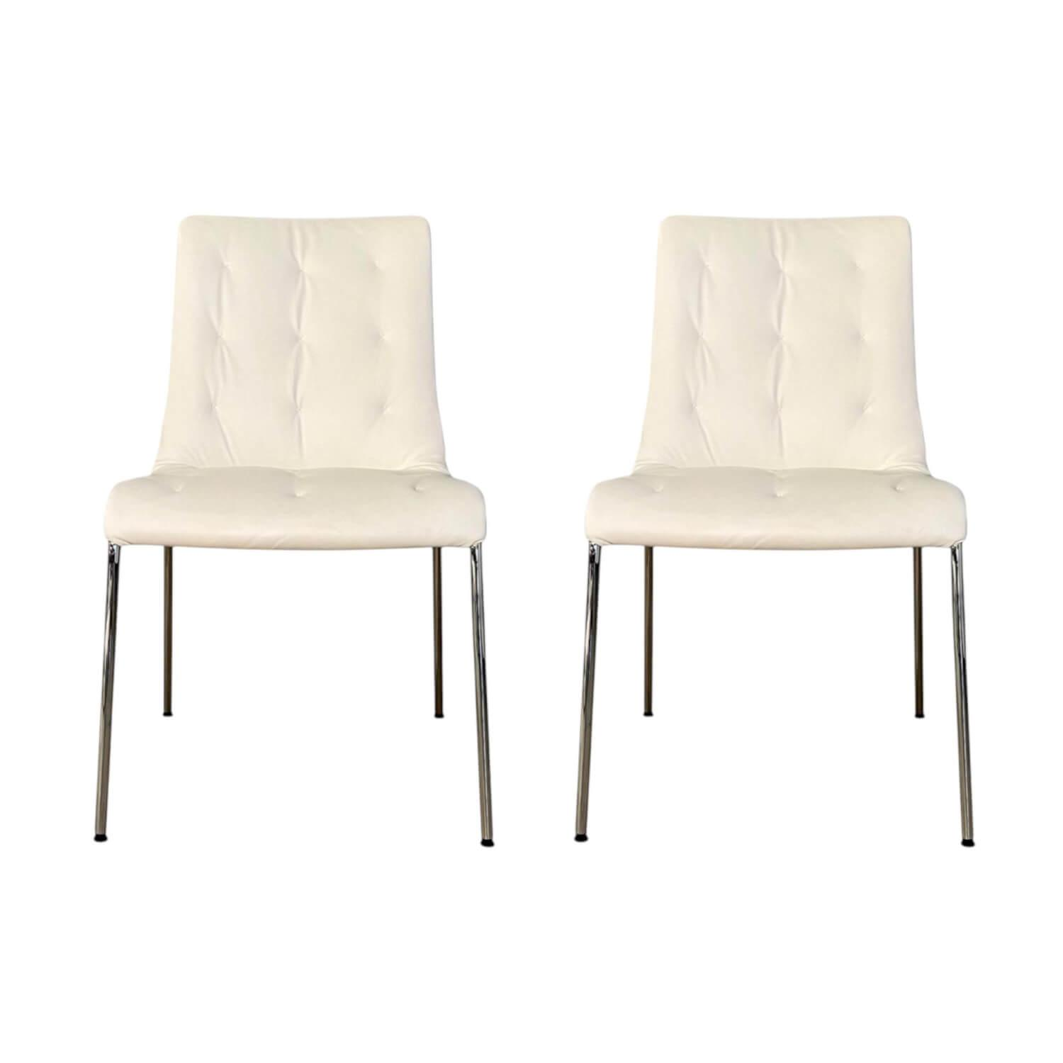 Walter Knoll Stuhl Liz 1311 Leder Ascot White Weiß