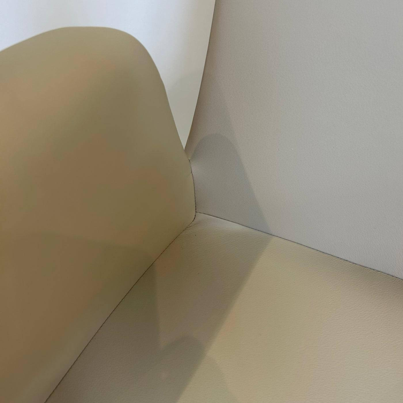 Walter Knoll Liz 1314 Armchair, Beige Leather, Bronze Frame