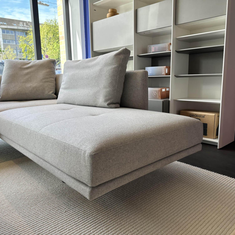 Walter Knoll Prime Time Ecksofa Stoff Hellgrau