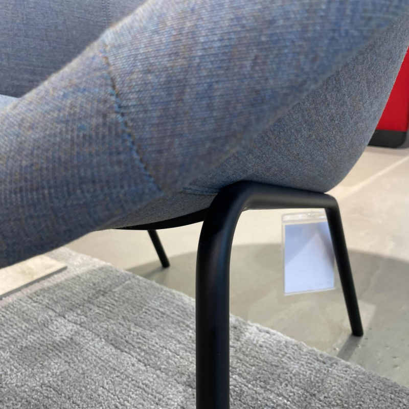 Walter Knoll Sessel 369-10 Stoff Grau