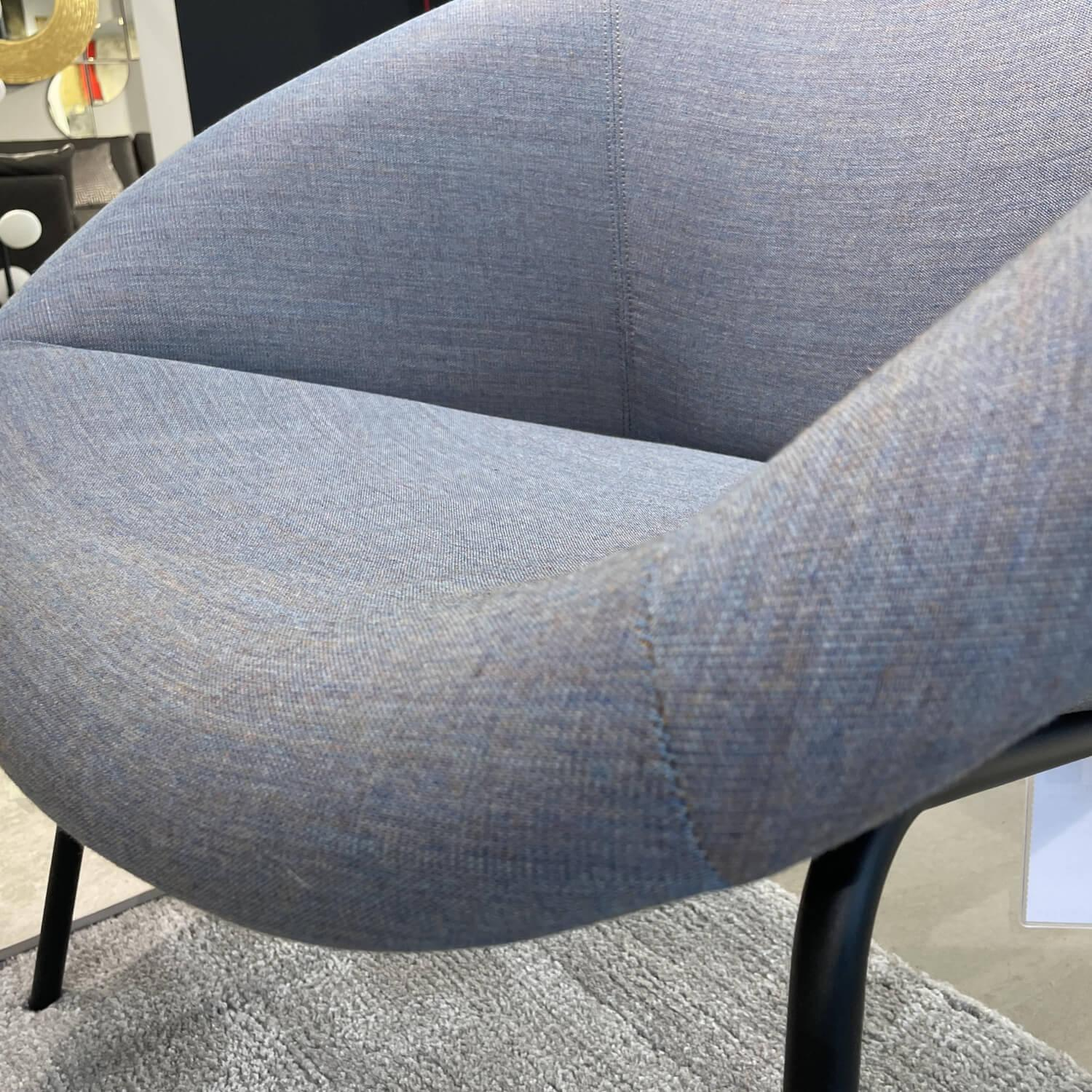 Walter Knoll Sessel 369-10 Stoff Grau