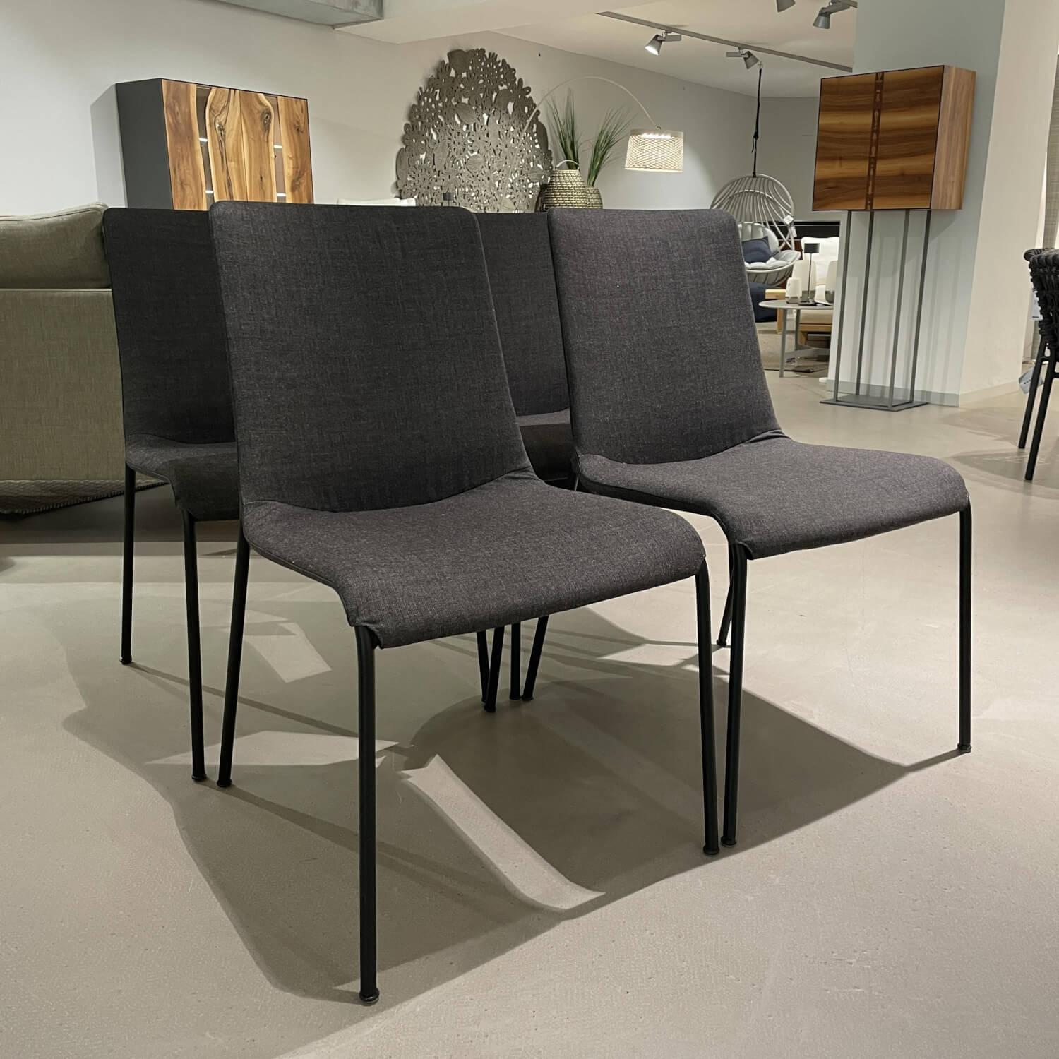 Walter Knoll Liz 1302 Stuhl Set Stoff Chocolate