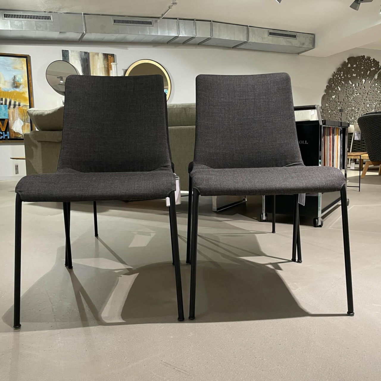 Walter Knoll Liz 1302 Chair Set Fabric Chocolate